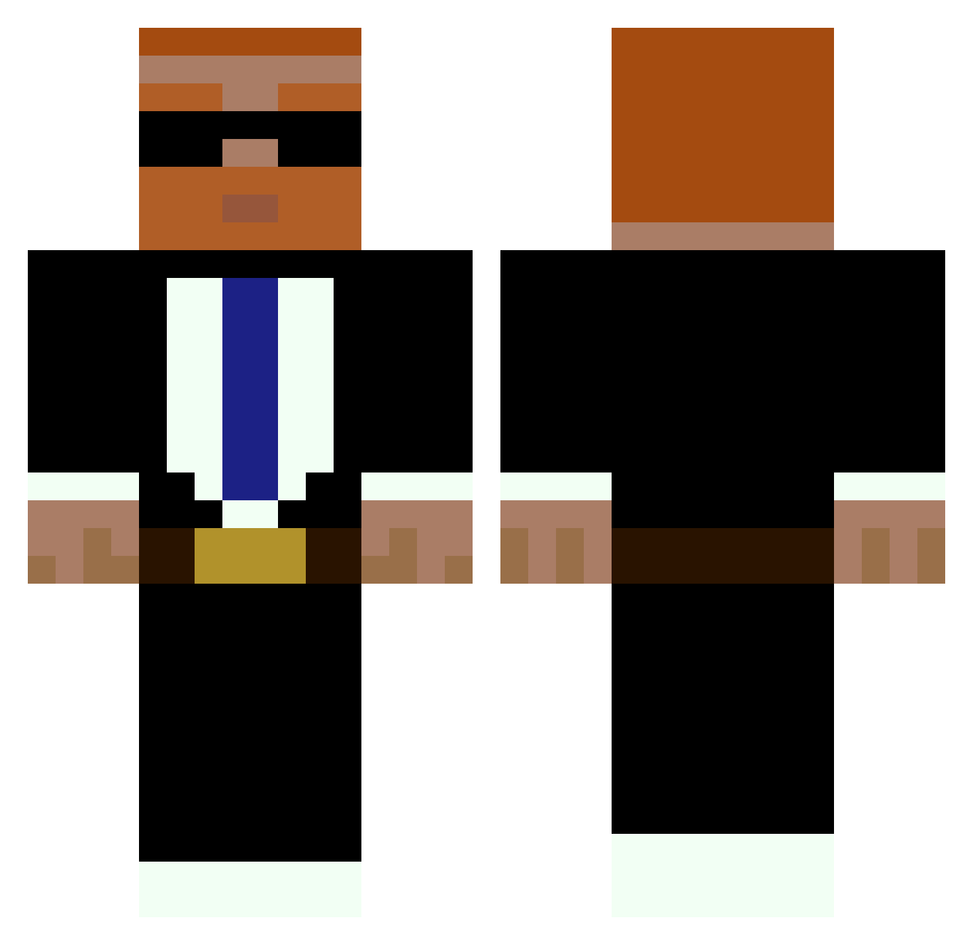 IdoB249 Minecraft skin, front and back view