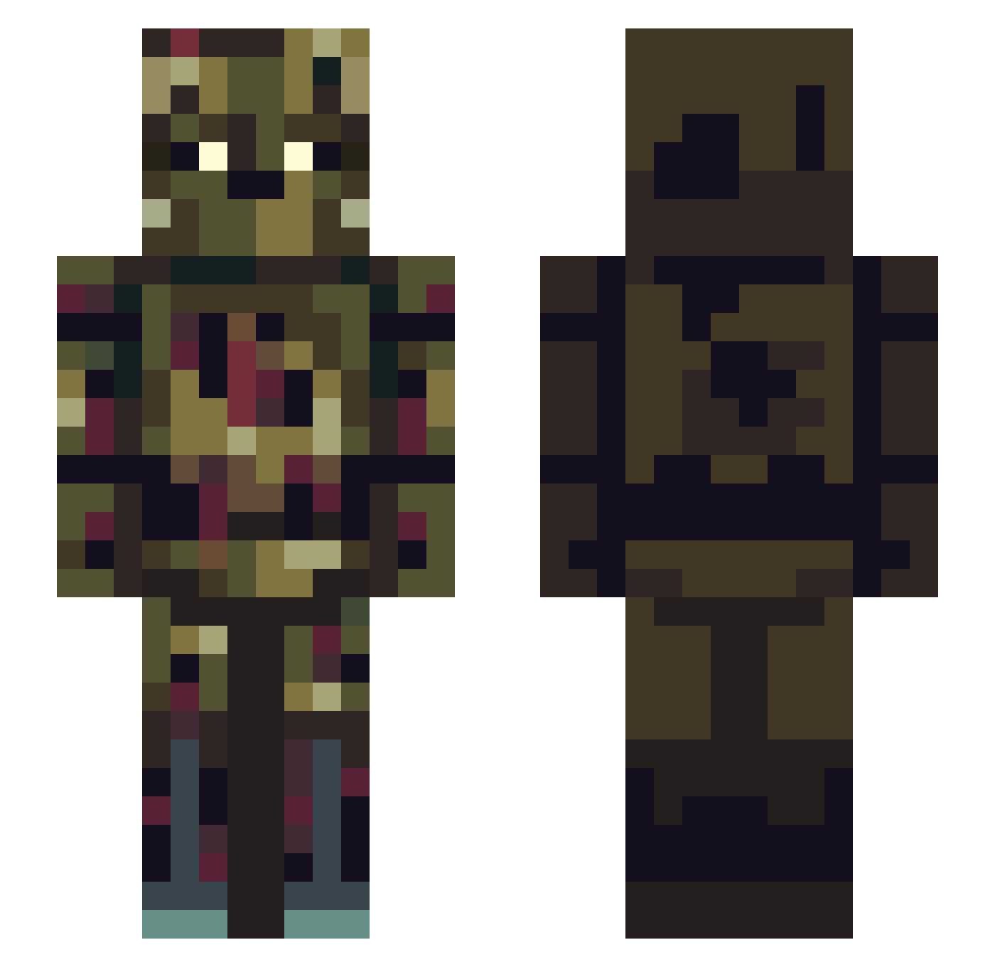 didyouknowthacat Minecraft skin, front and back view