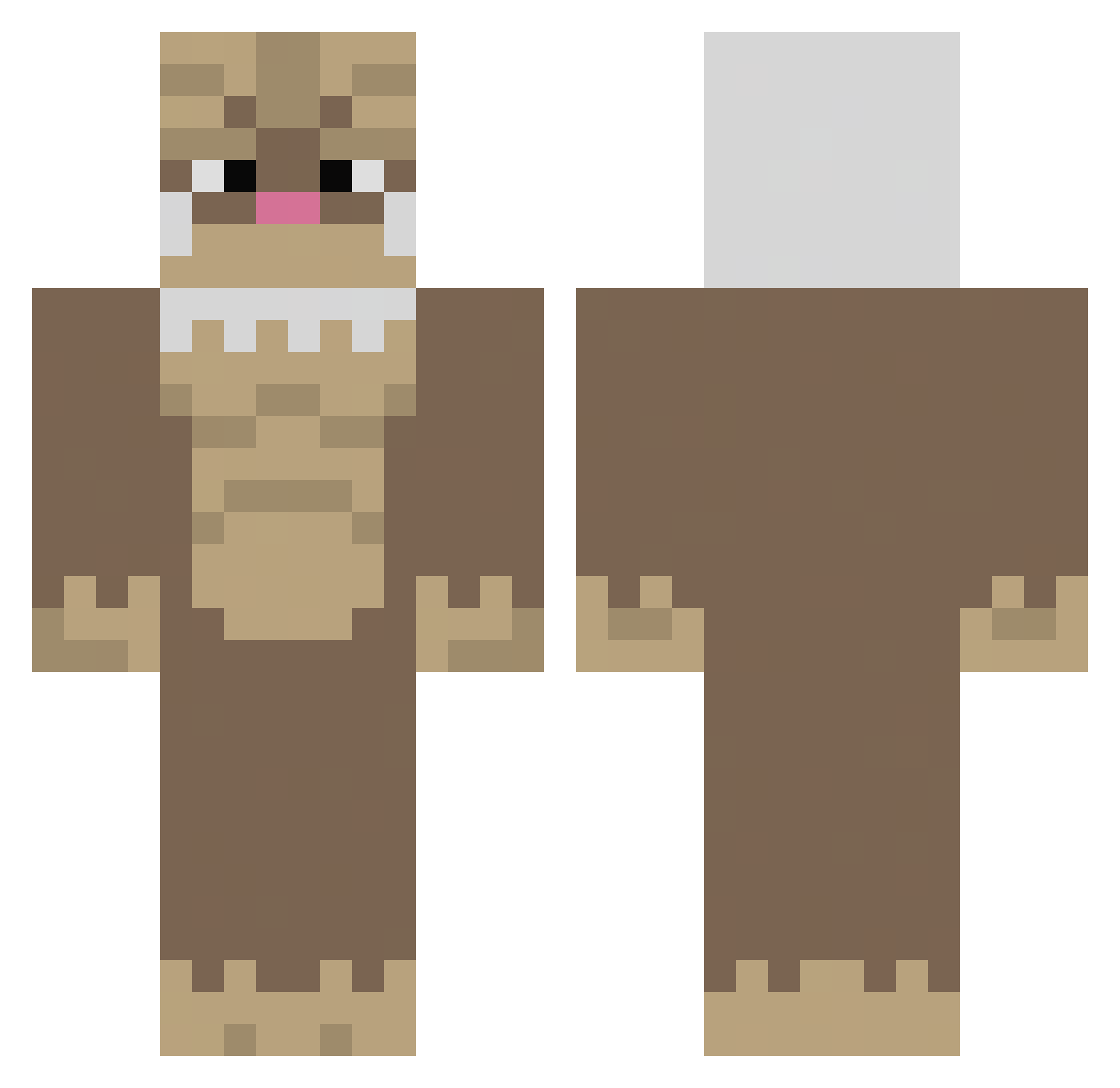 ZeYoT Minecraft skin, front and back view