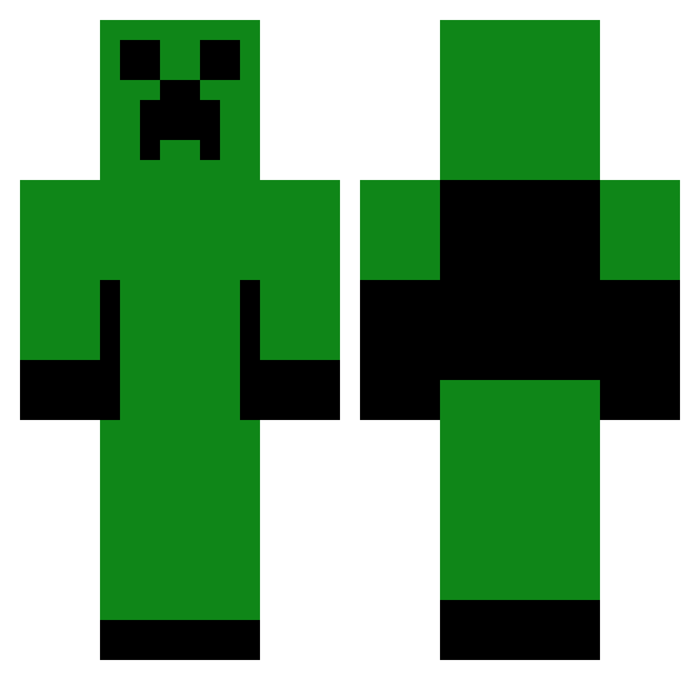 Zquuu Minecraft skin, front and back view