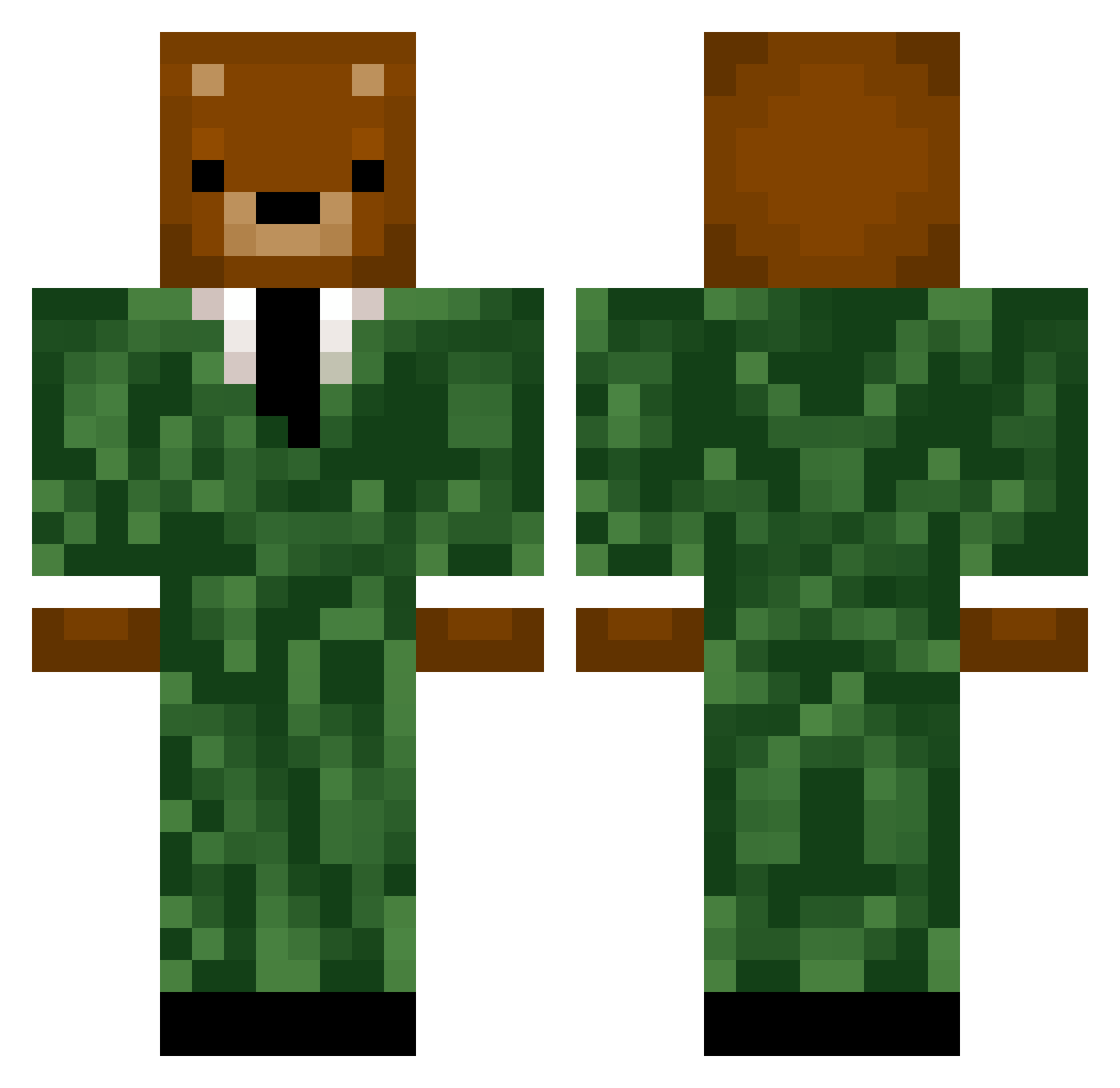 SotaPatroner Minecraft skin, front and back view