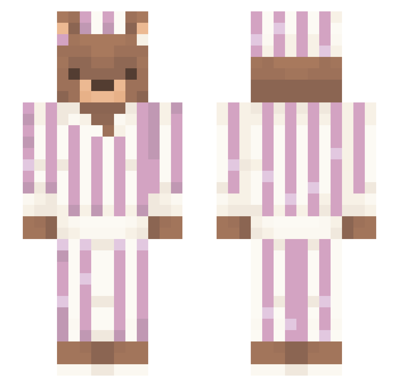 Aleynaaaa Minecraft skin, front and back view