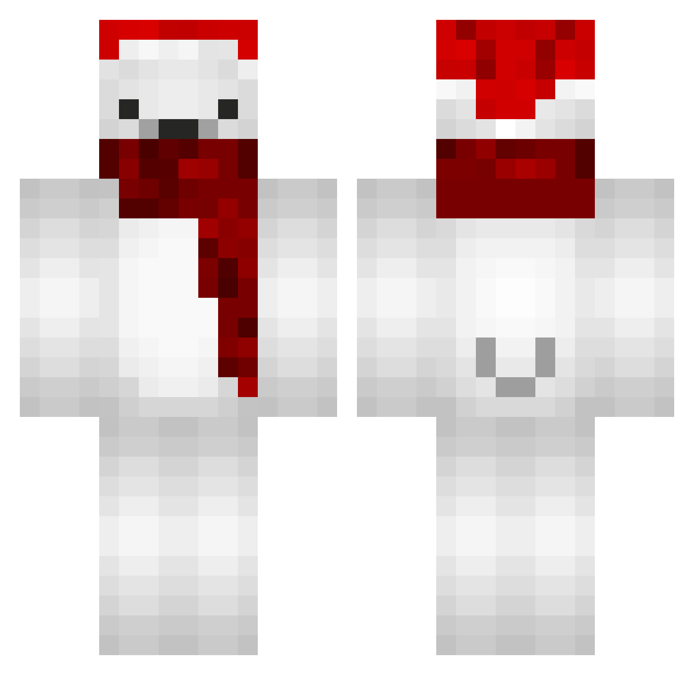 ZZQ2453 Minecraft skin, front and back view