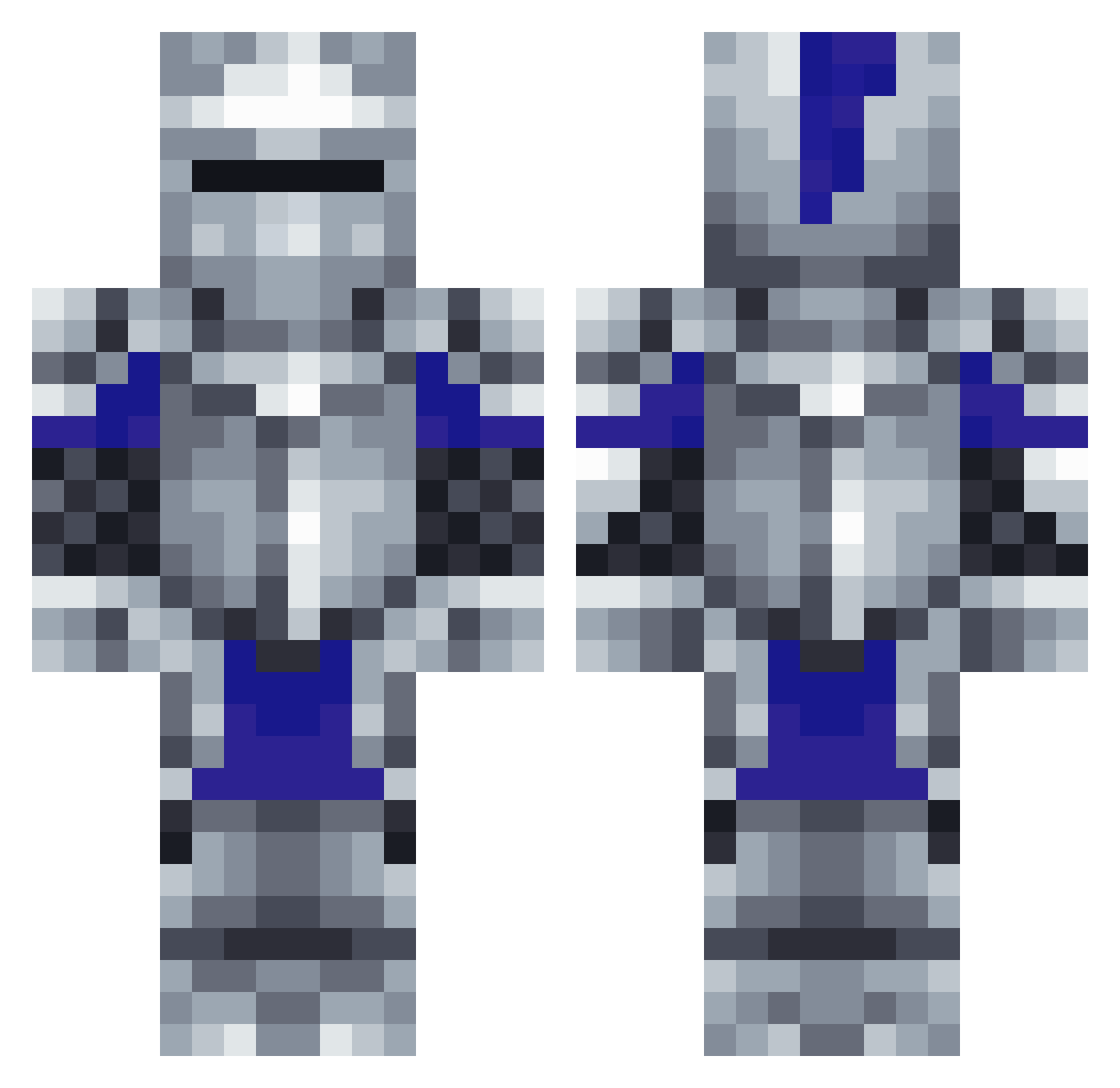 TuxedoSteve3 Minecraft skin, front and back view