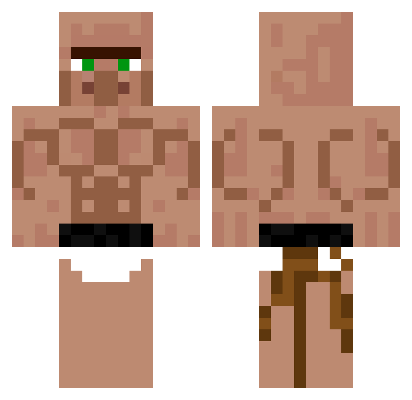 Loysa Minecraft skin, front and back view