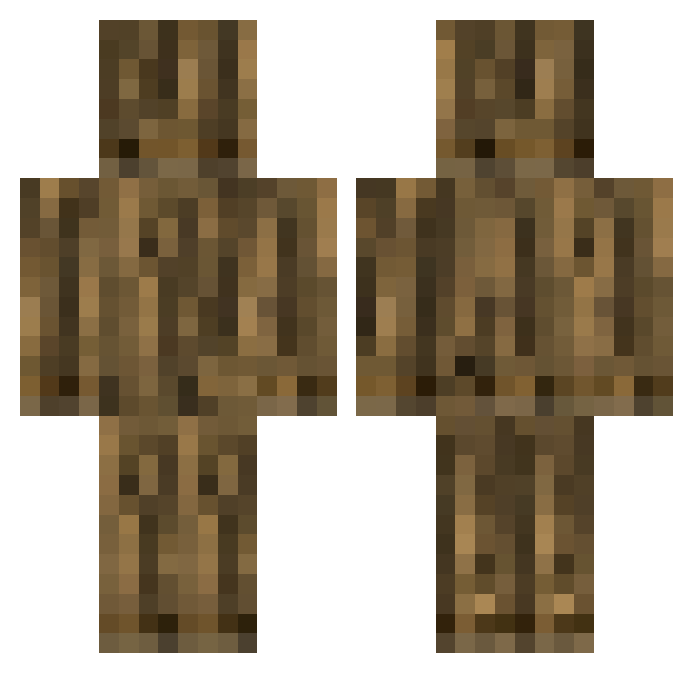 Spoler Minecraft skin, front and back view