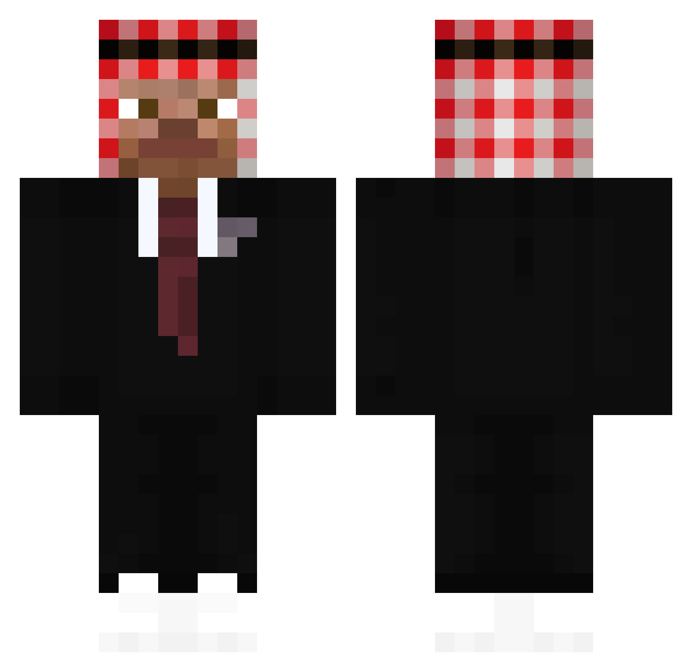 LUSCANN Minecraft skin, front and back view
