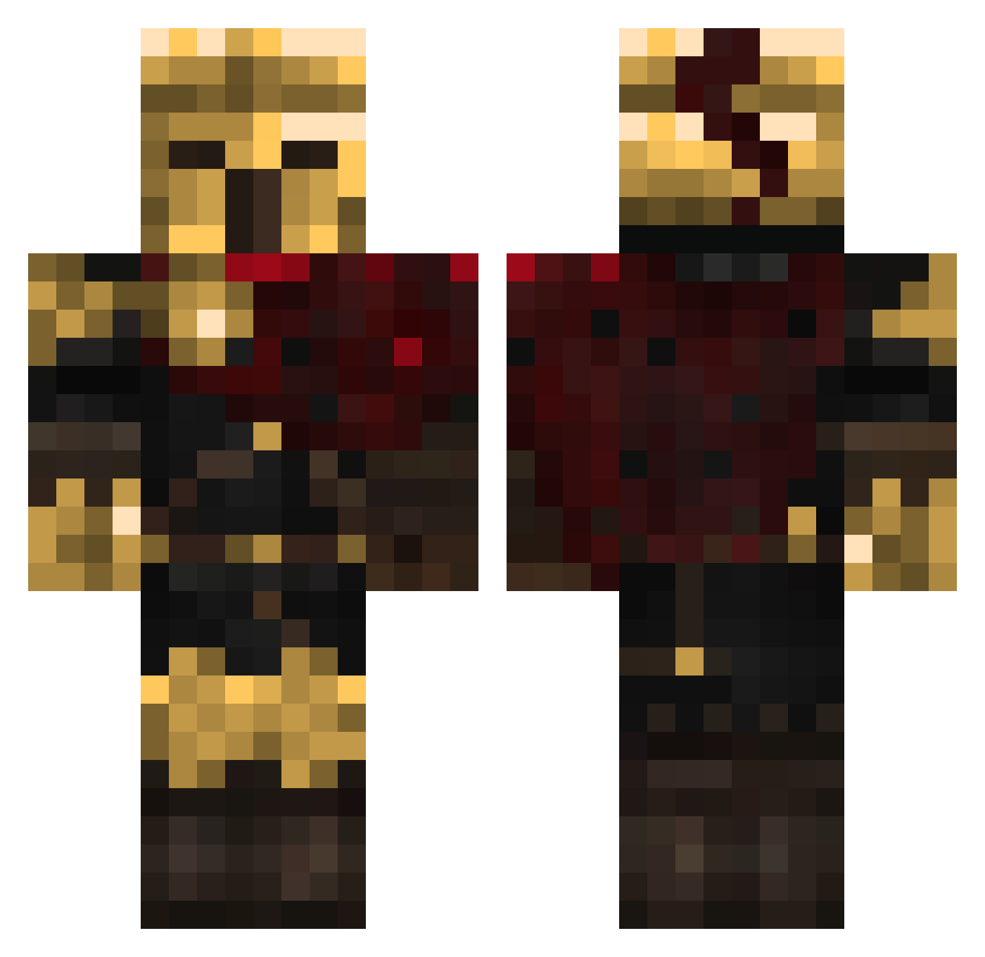 Manglemacy Minecraft skin, front and back view