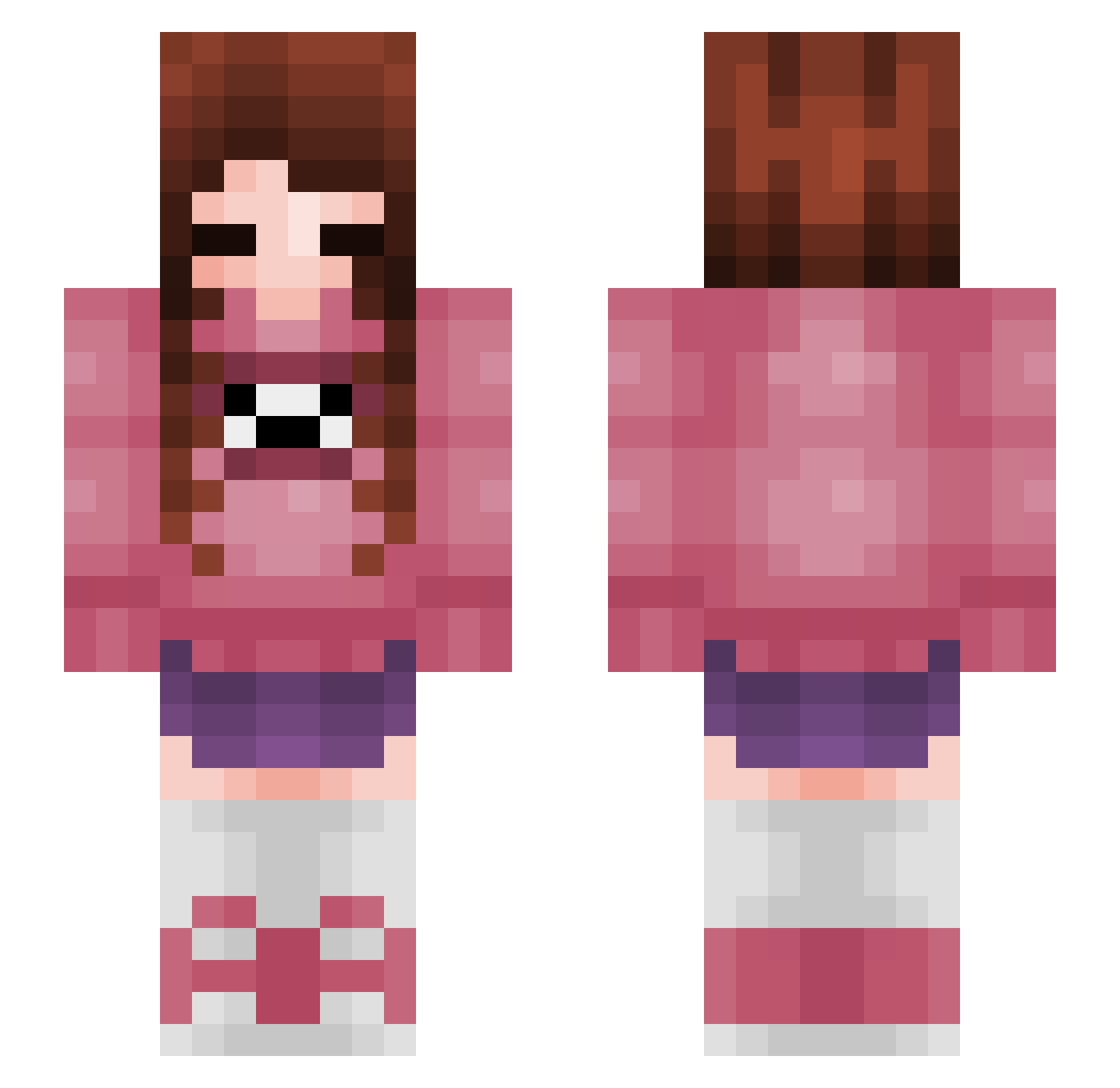 shoyasauce Minecraft skin, front and back view