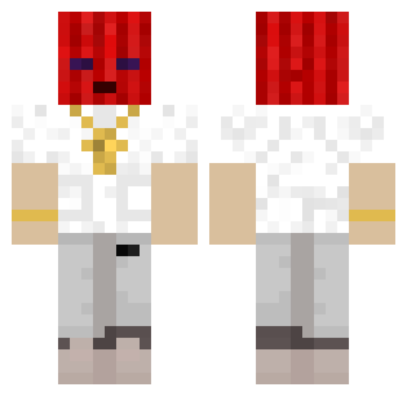 halogoplana Minecraft skin, front and back view