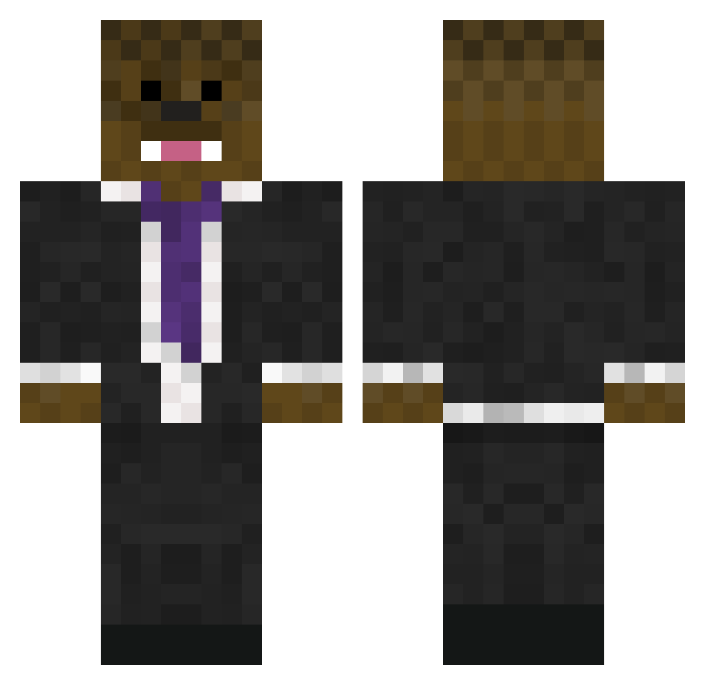 Daenerrys Minecraft skin, front and back view