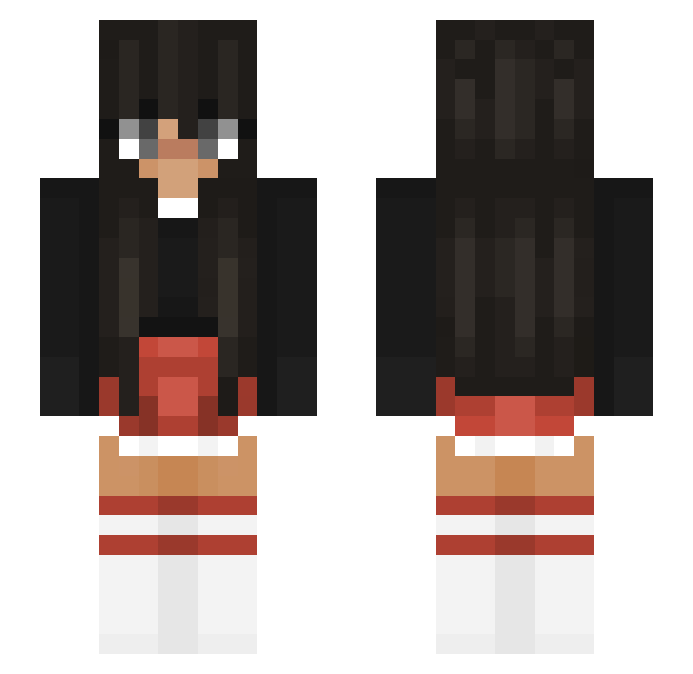TheBackseatLover Minecraft skin, front and back view