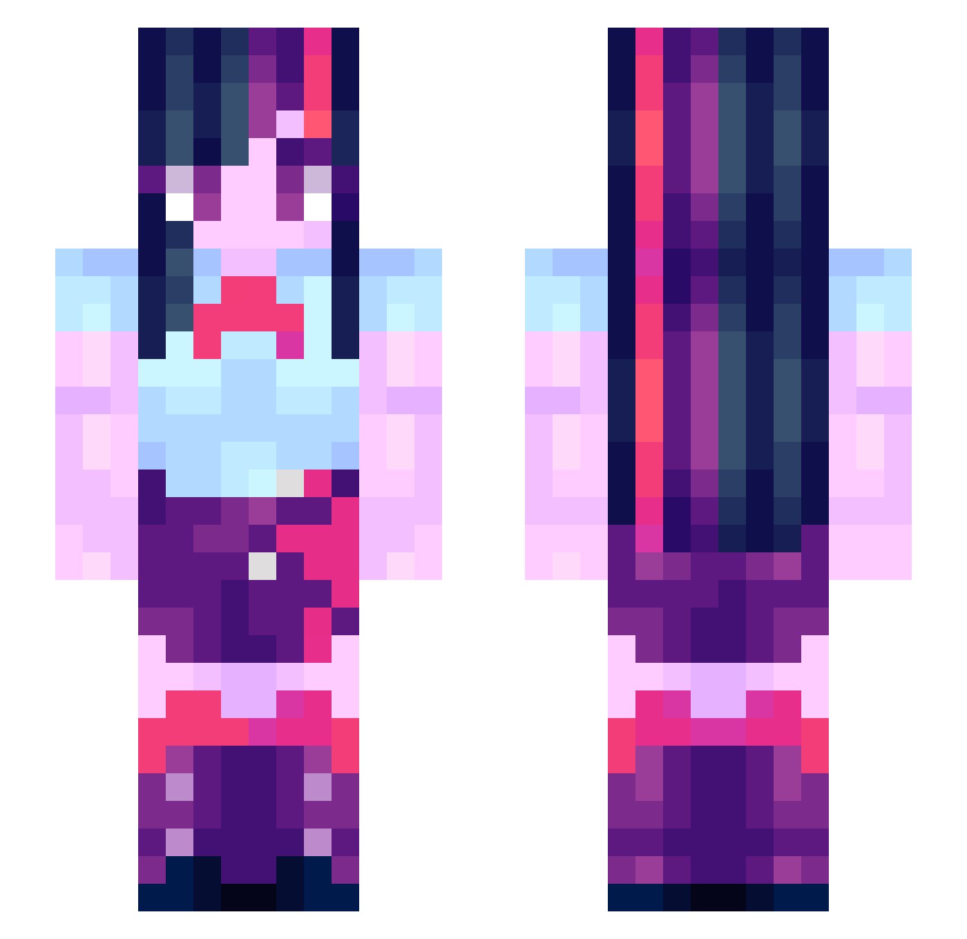 HomerPro1076 Minecraft skin, front and back view