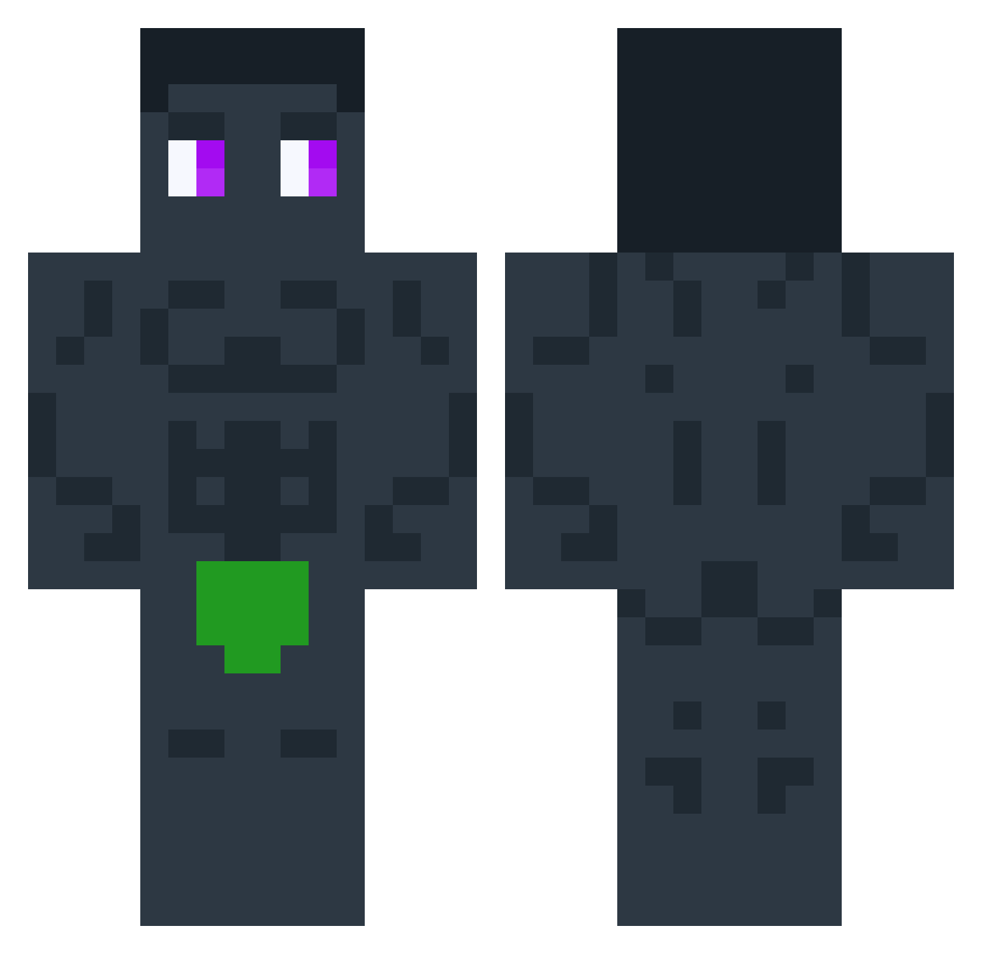rinatooTV Minecraft skin, front and back view