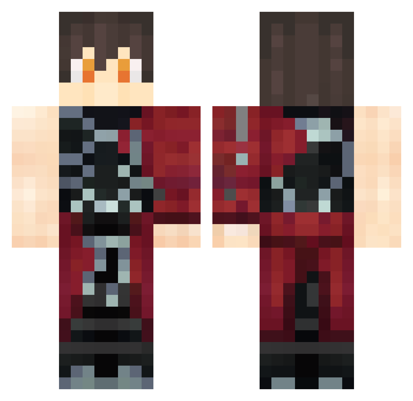NightTempo_ Minecraft skin, front and back view