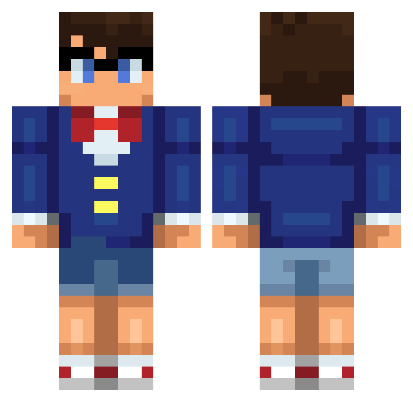 xxGuan Minecraft skin, front and back view