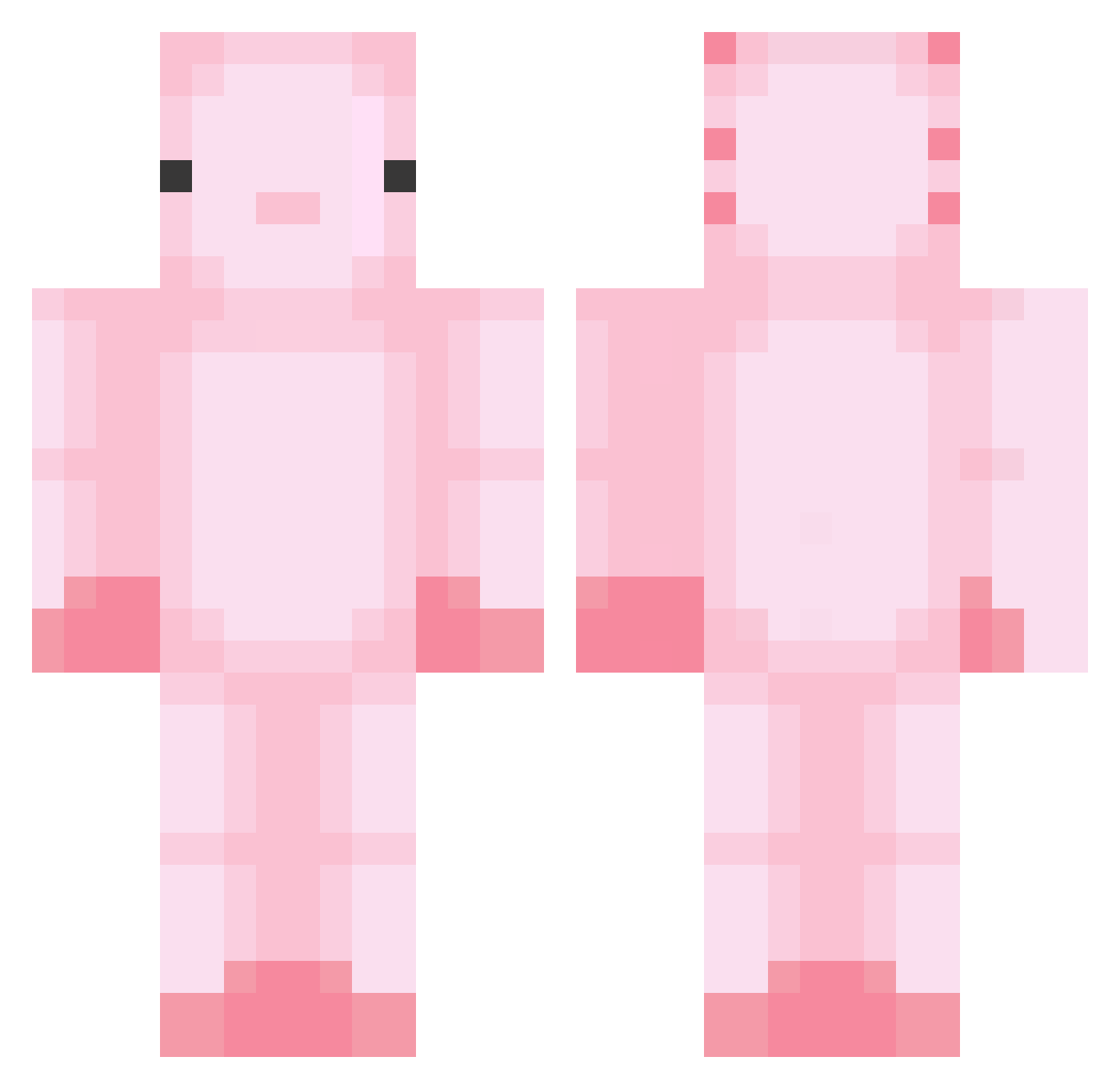 SerIssAle Minecraft skin, front and back view