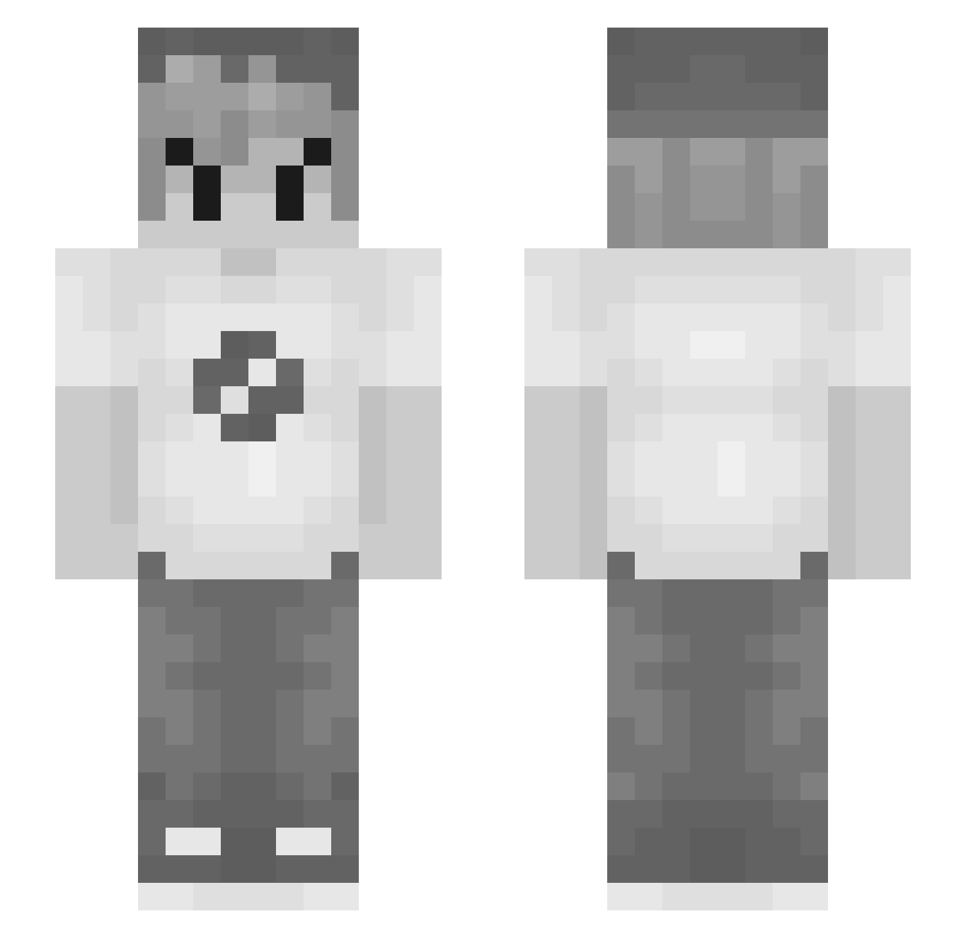 SaintOso Minecraft skin, front and back view