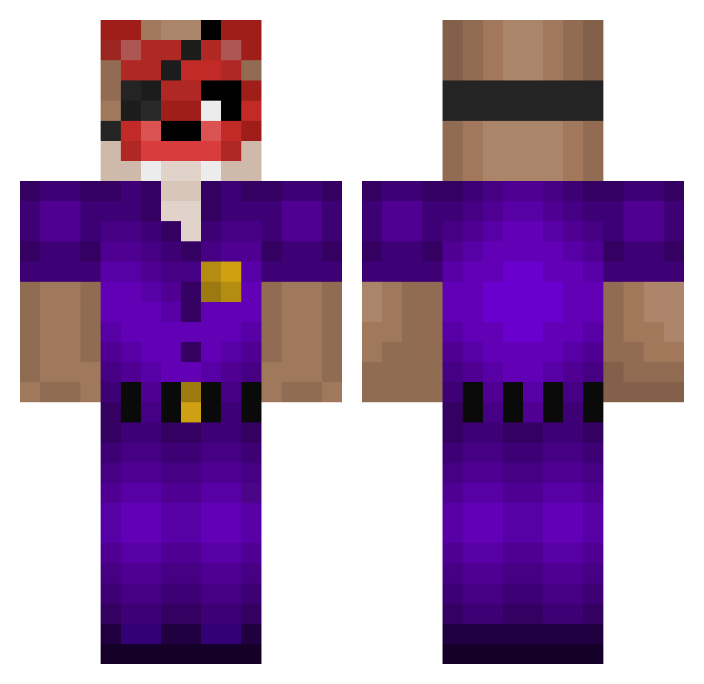 Imbibokk_handsom Minecraft skin, front and back view