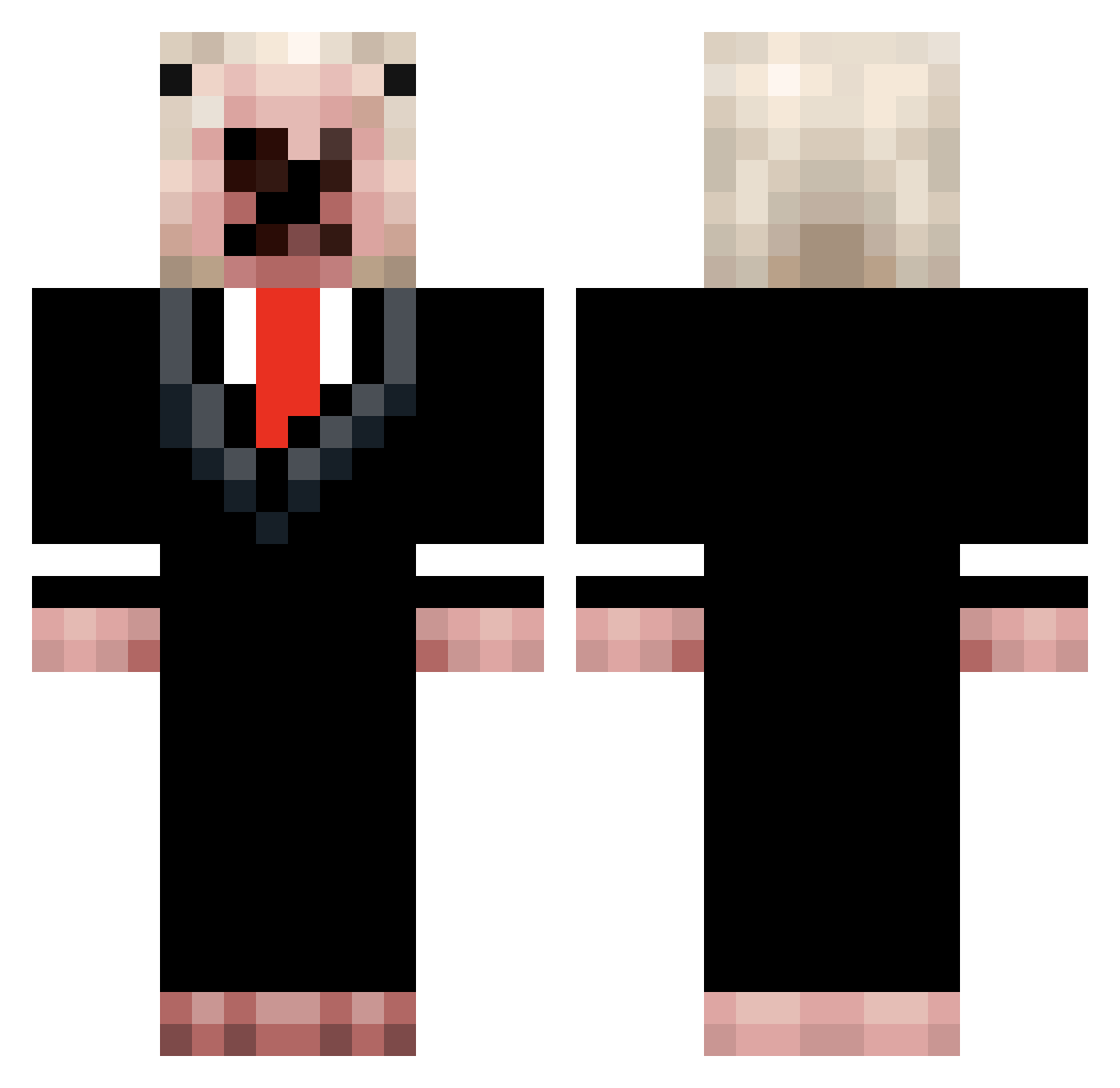 aurora0720 Minecraft skin, front and back view
