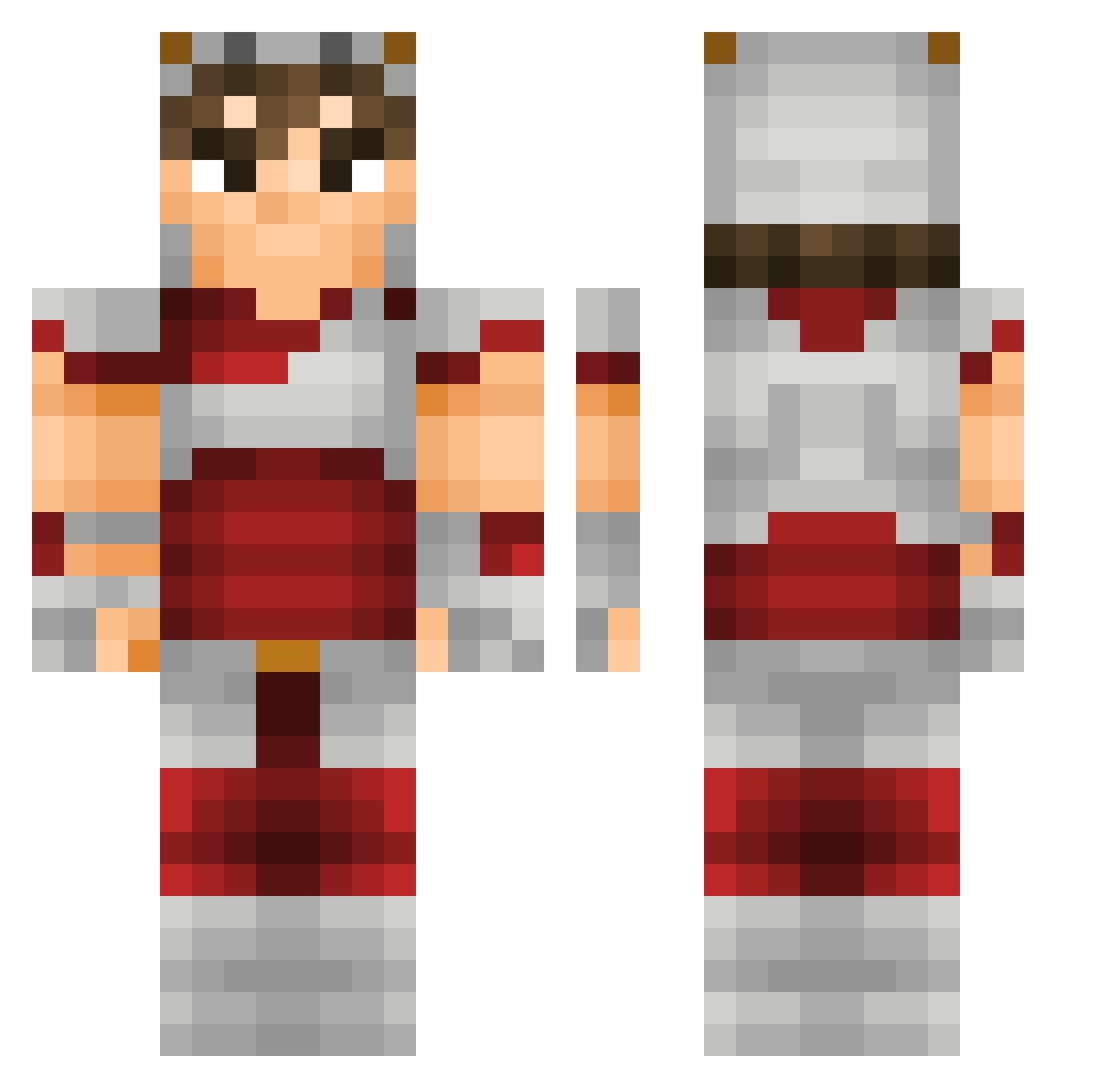 7823498072 Minecraft skin, front and back view