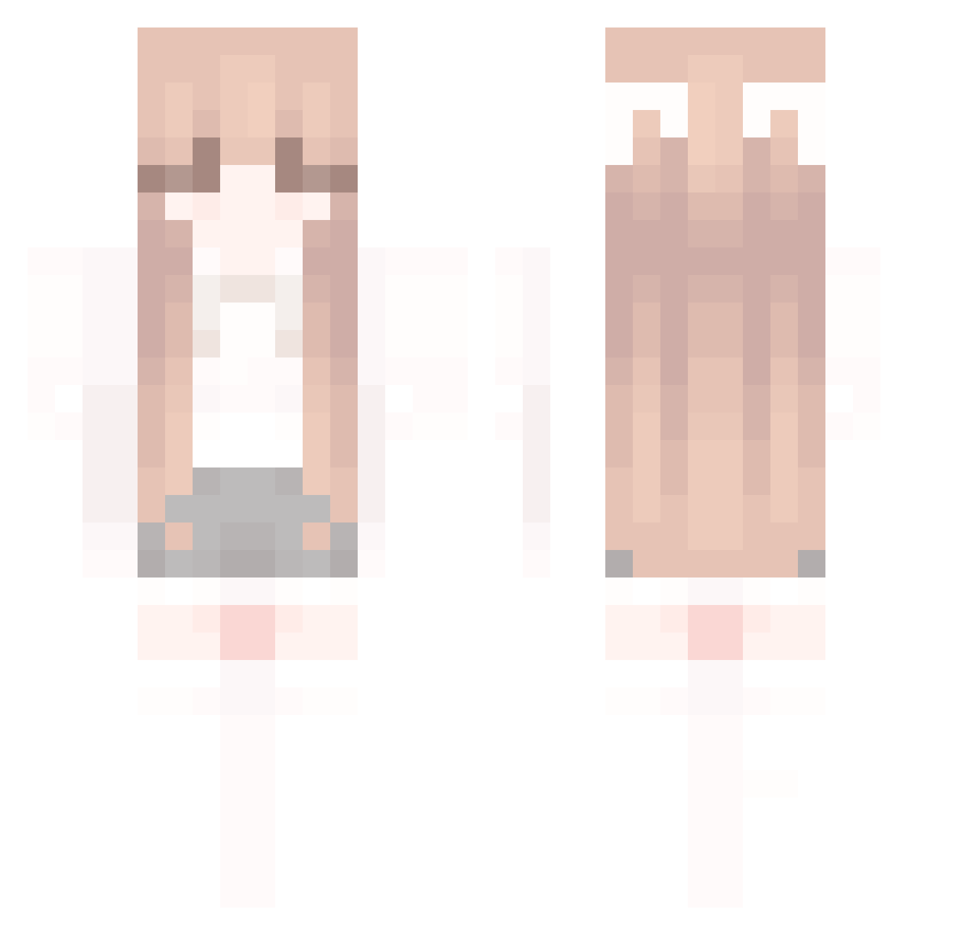 SynPup Minecraft skin, front and back view