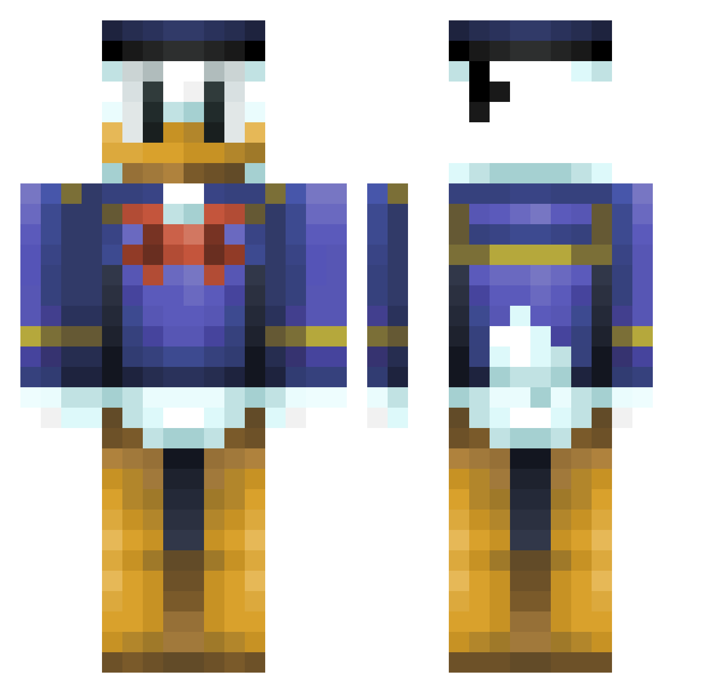 MEGA_MIND1999 Minecraft skin, front and back view