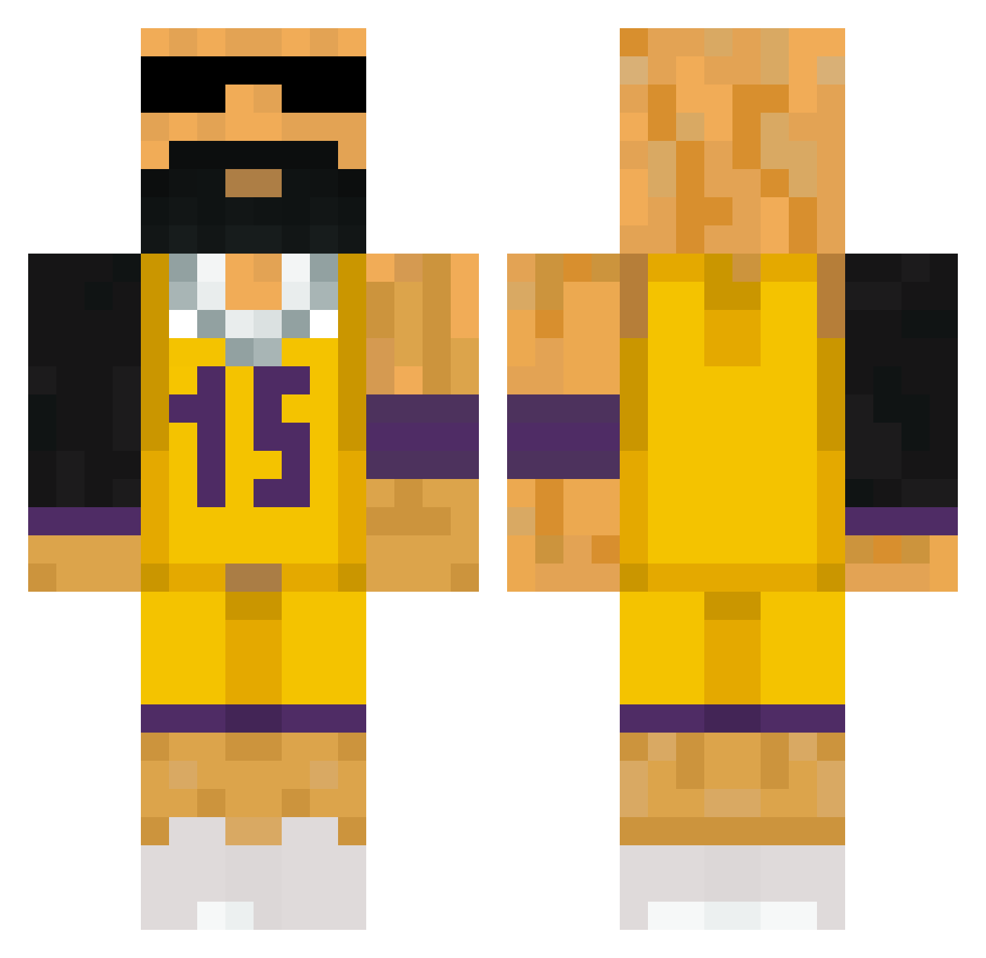 2a2ni22 Minecraft skin, front and back view