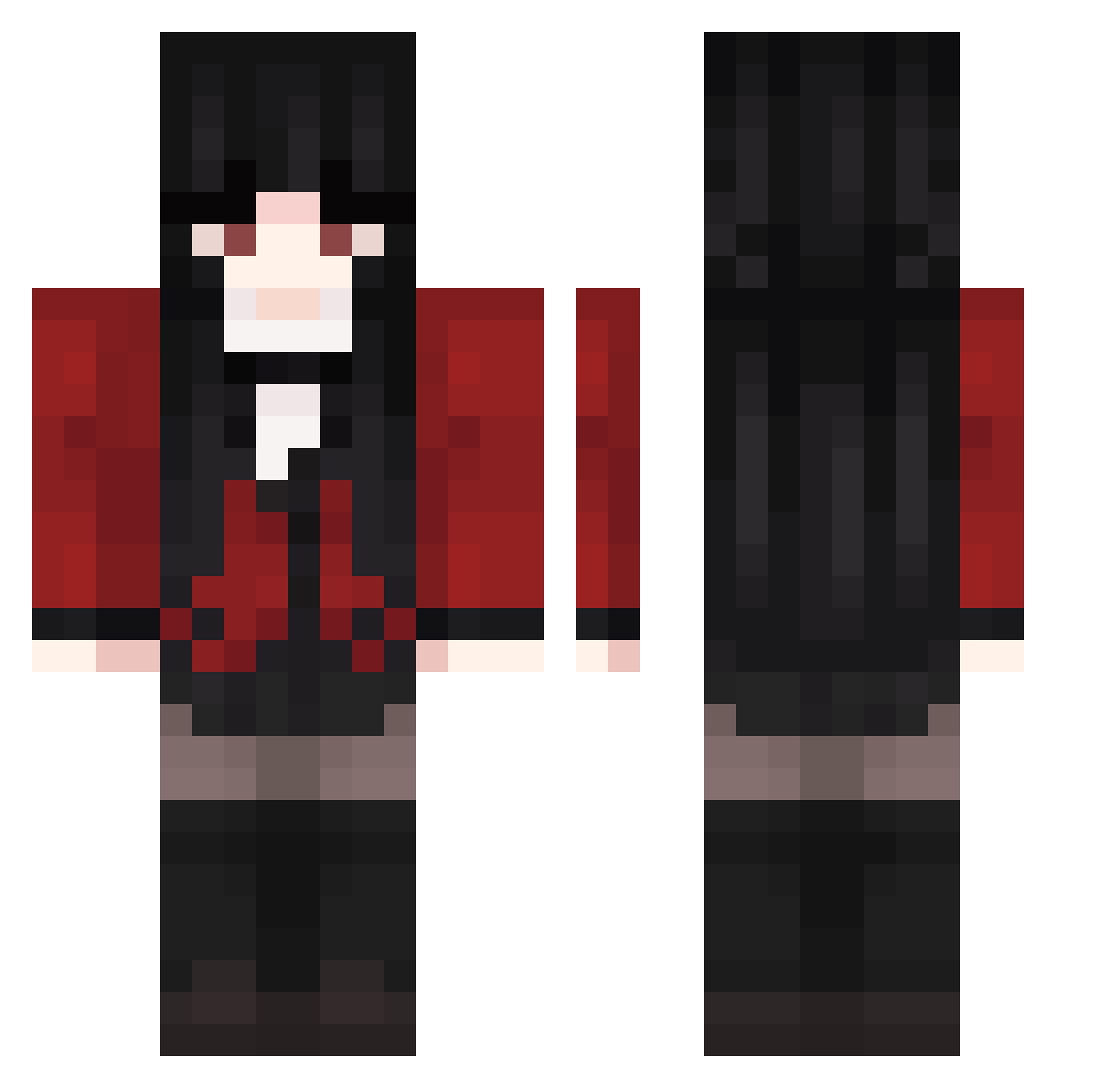 mausuhausu777 Minecraft skin, front and back view