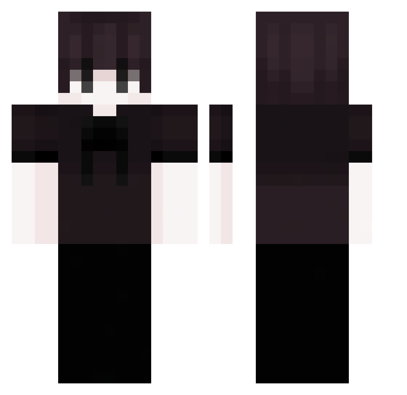Zyrex_xd Minecraft skin, front and back view