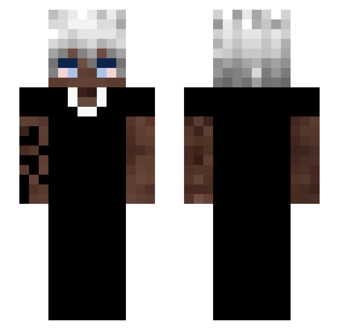 kensuky Minecraft skin, front and back view