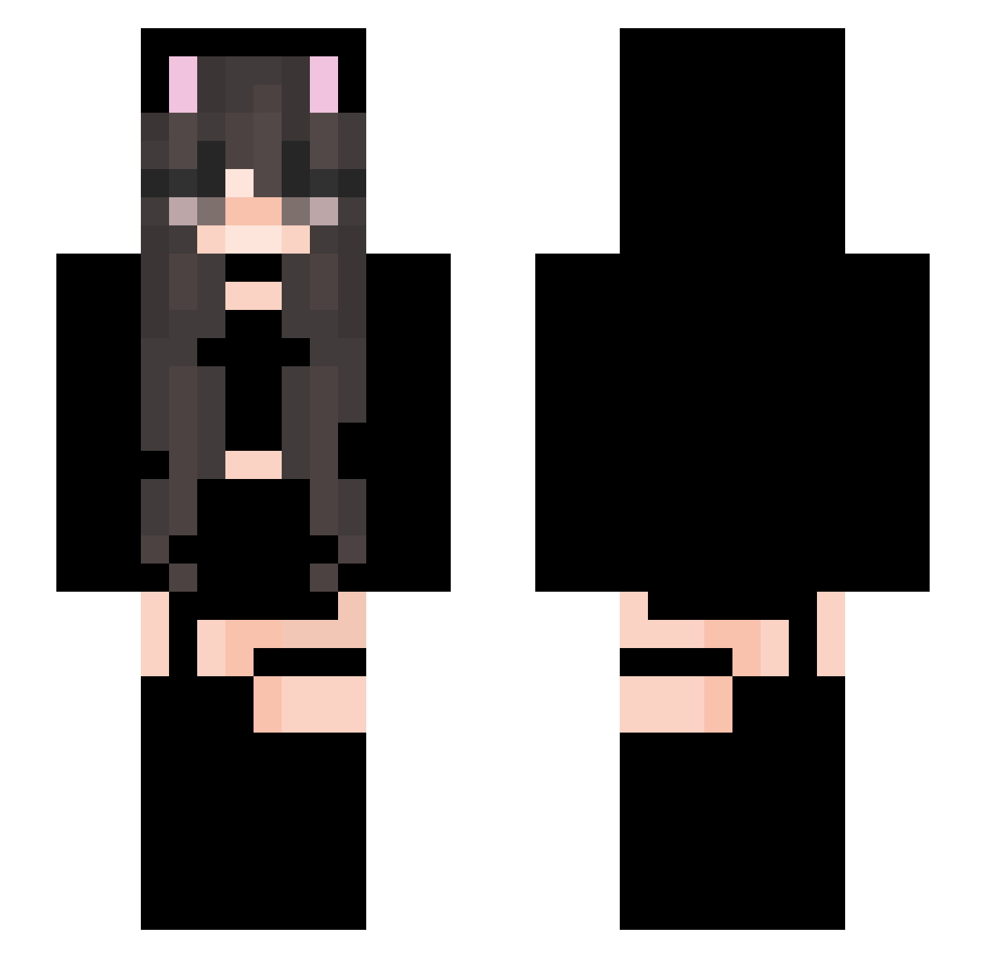 Tempozx Minecraft skin, front and back view