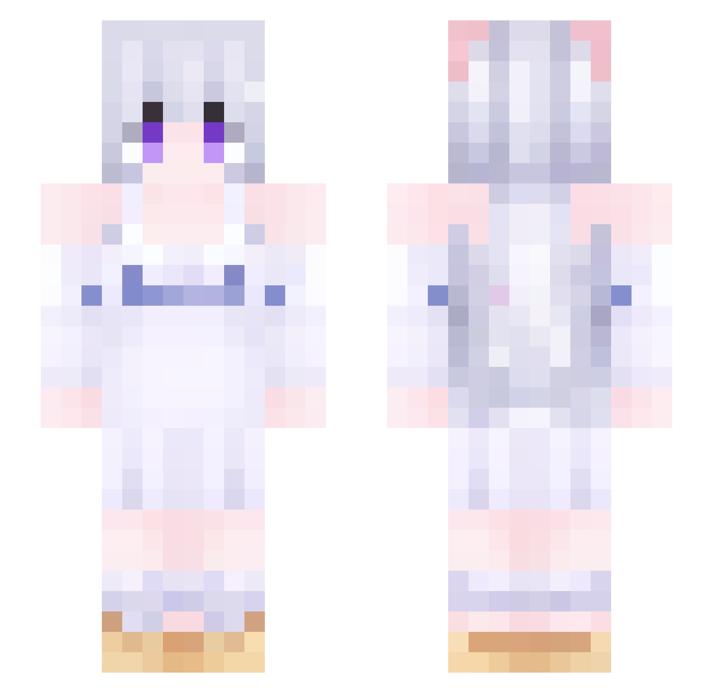 ollaiC_ Minecraft skin, front and back view