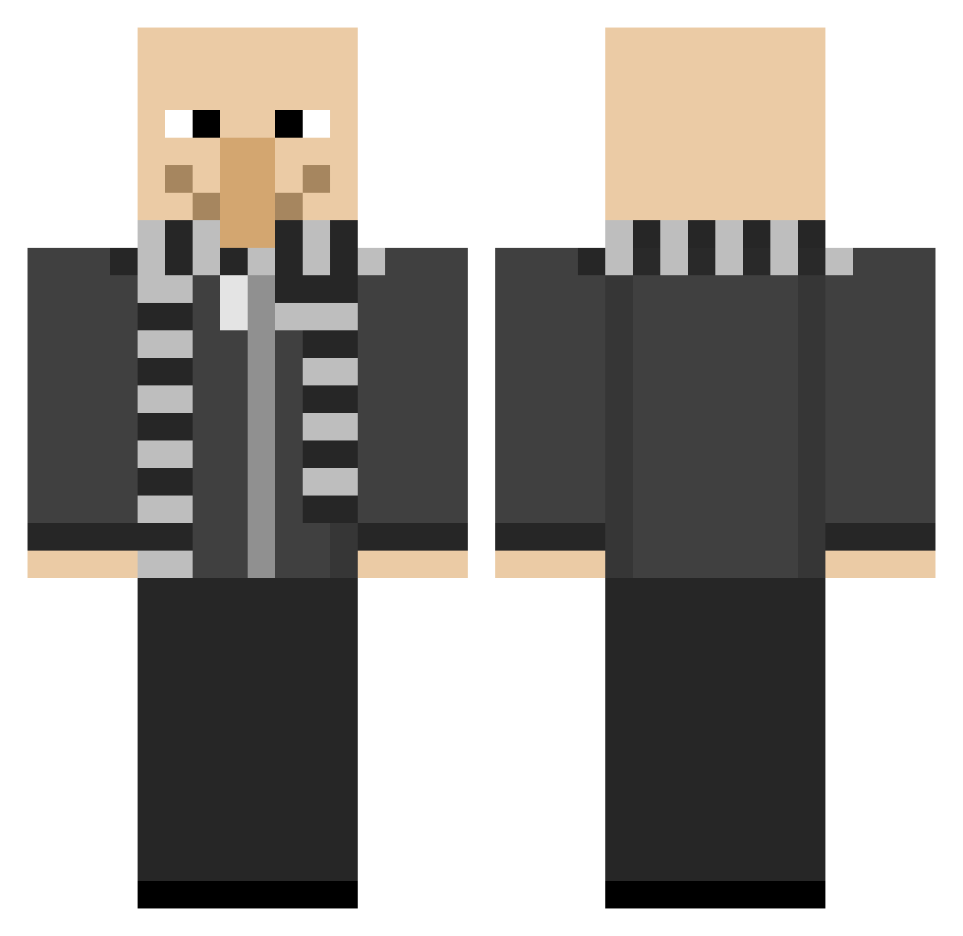 Limeisen Minecraft skin, front and back view