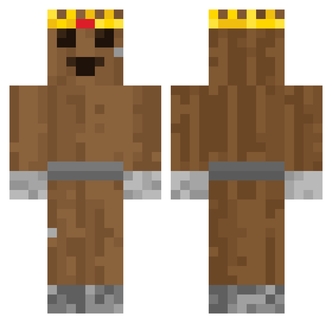 Cerz1 Minecraft skin, front and back view