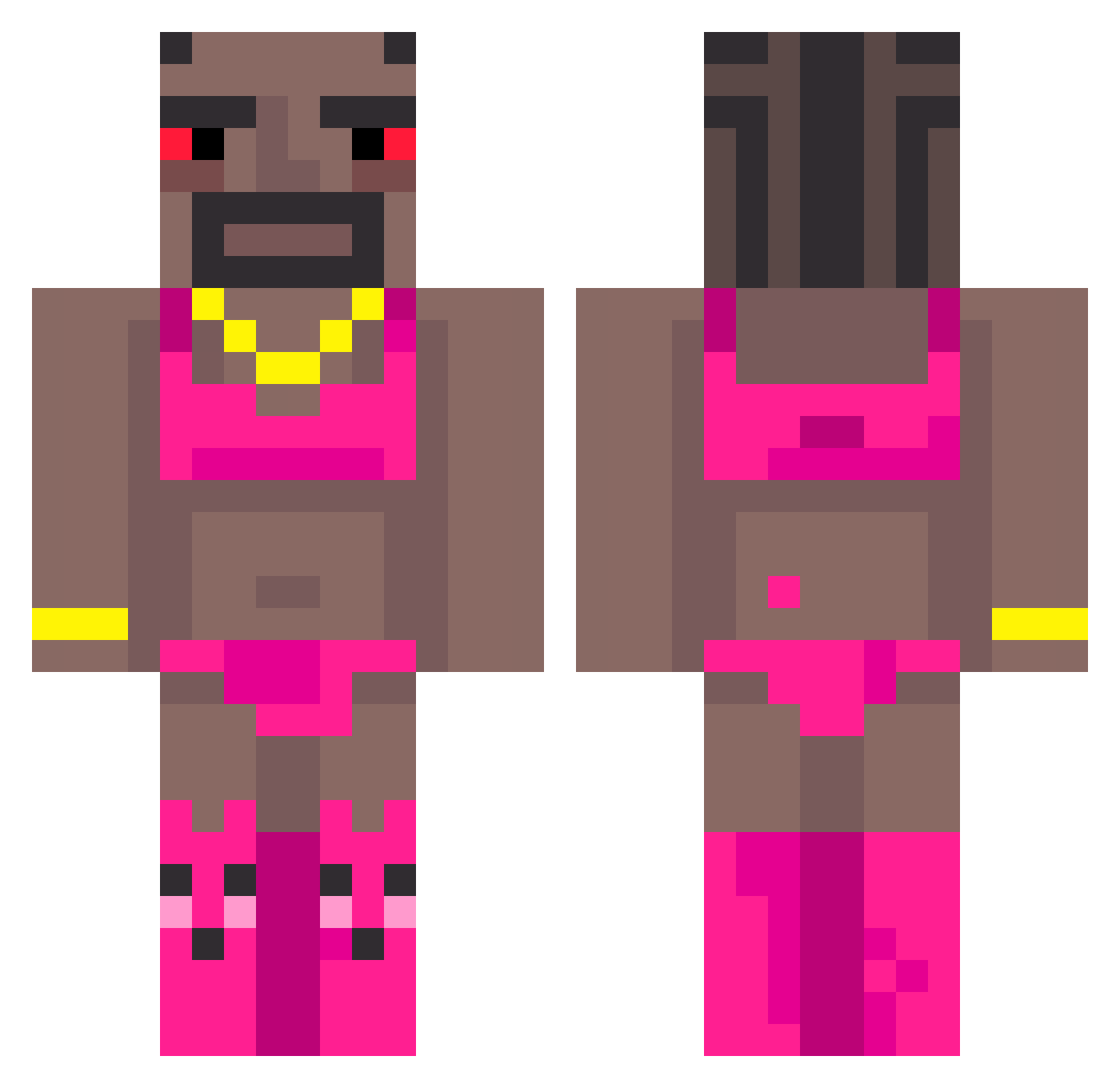 Art441 Minecraft skin, front and back view