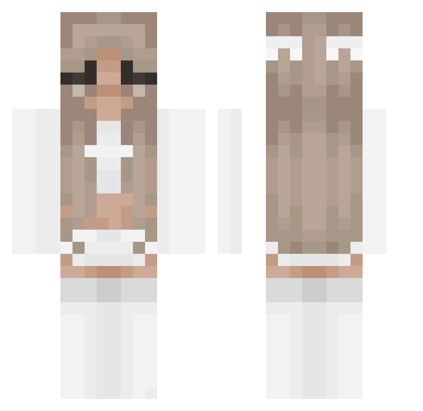 Laura_1234 Minecraft skin, front and back view
