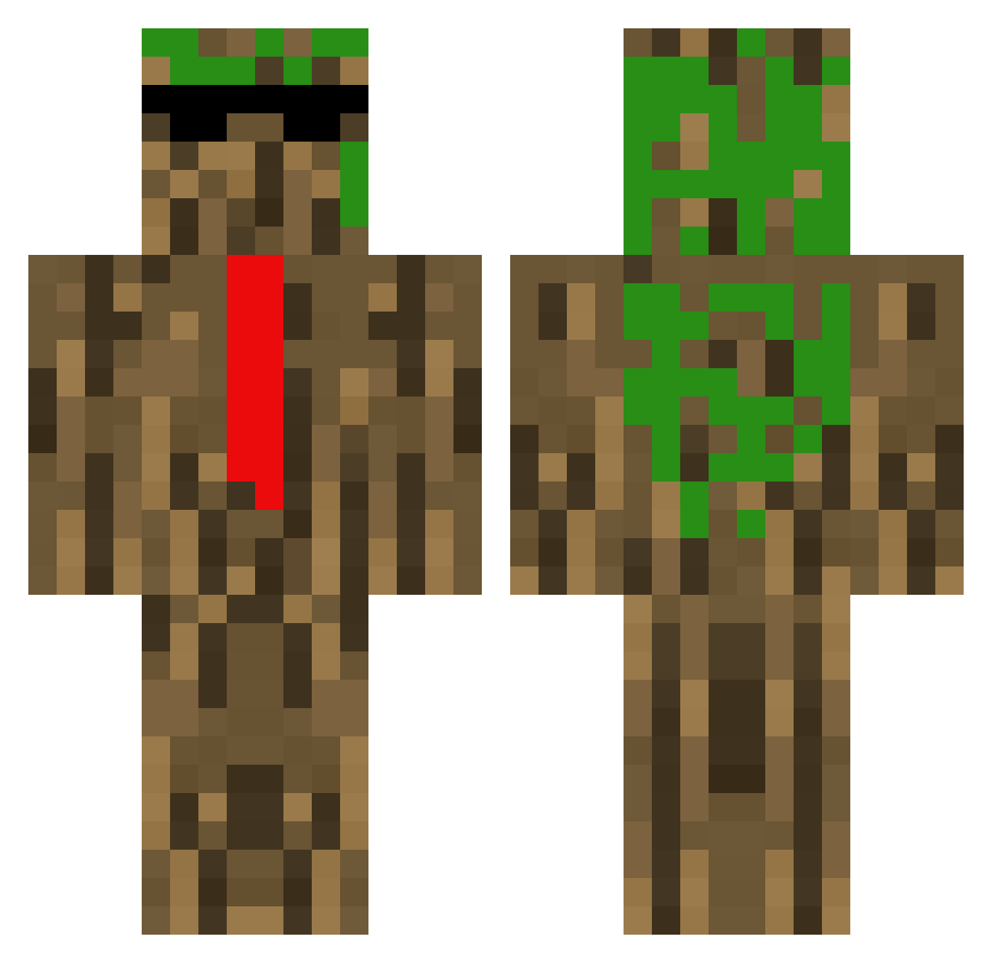 Noam Minecraft skin, front and back view