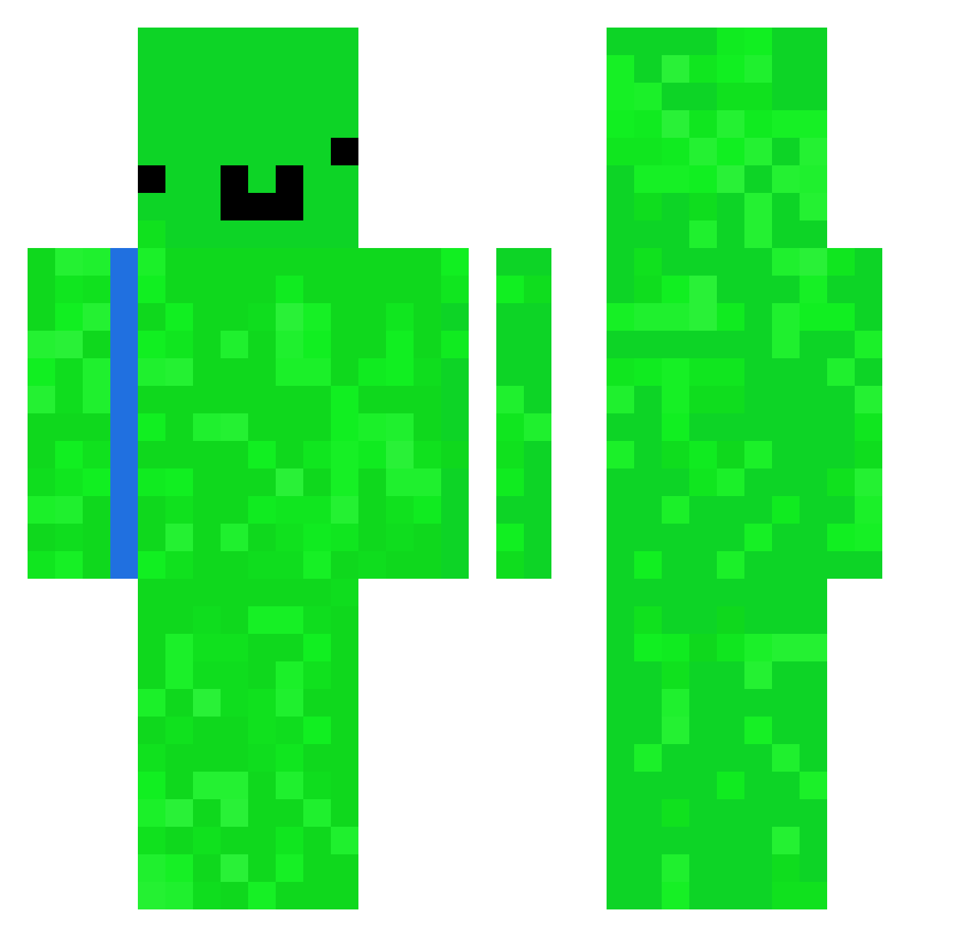 Finz09123 Minecraft skin, front and back view