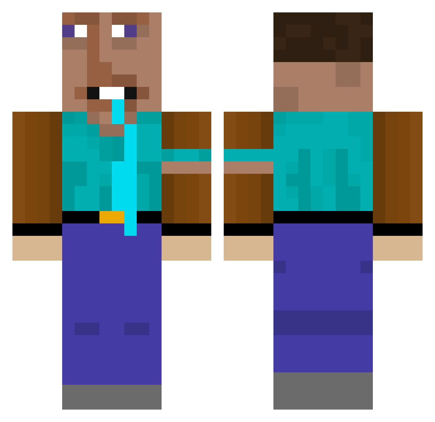 sternorpan Minecraft skin, front and back view