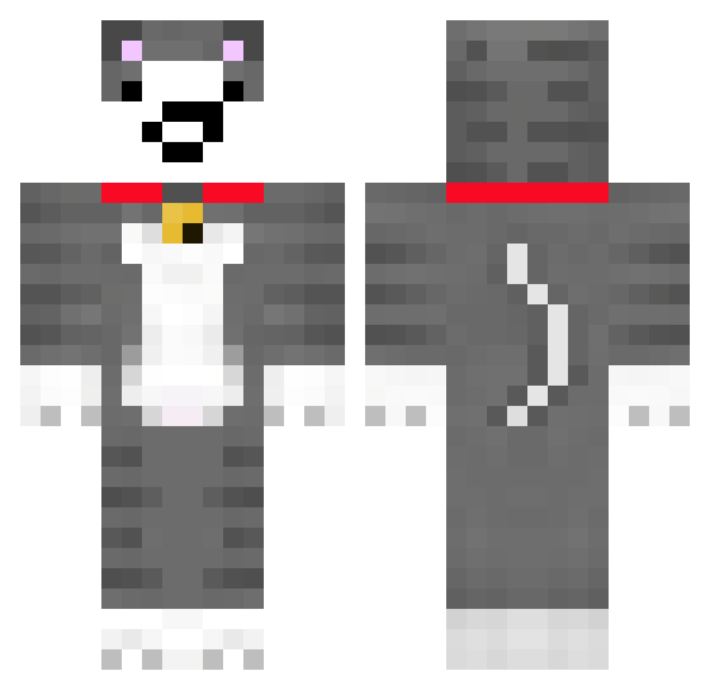 XxsolarirxX Minecraft skin, front and back view