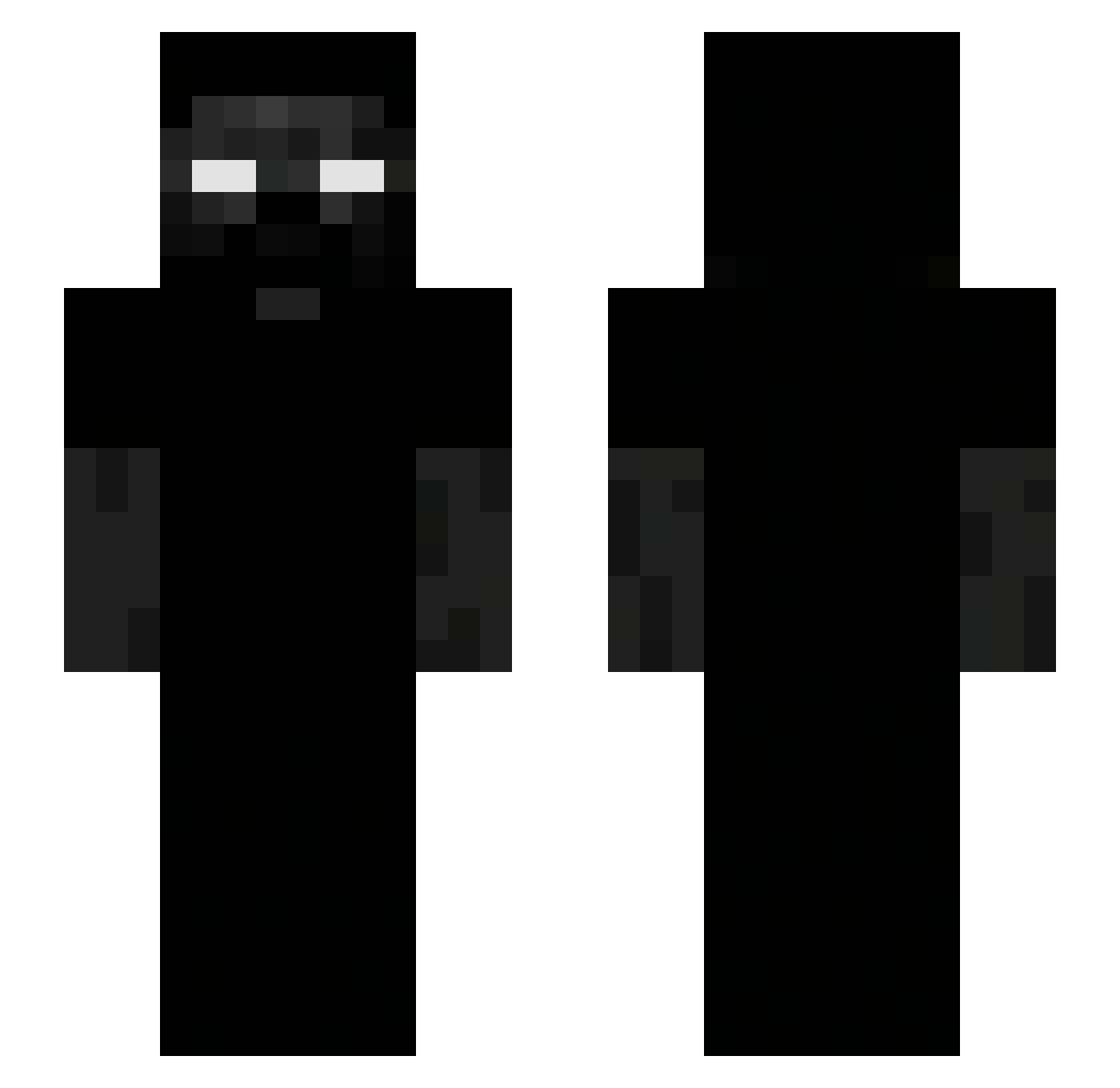 yxq Minecraft skin, front and back view