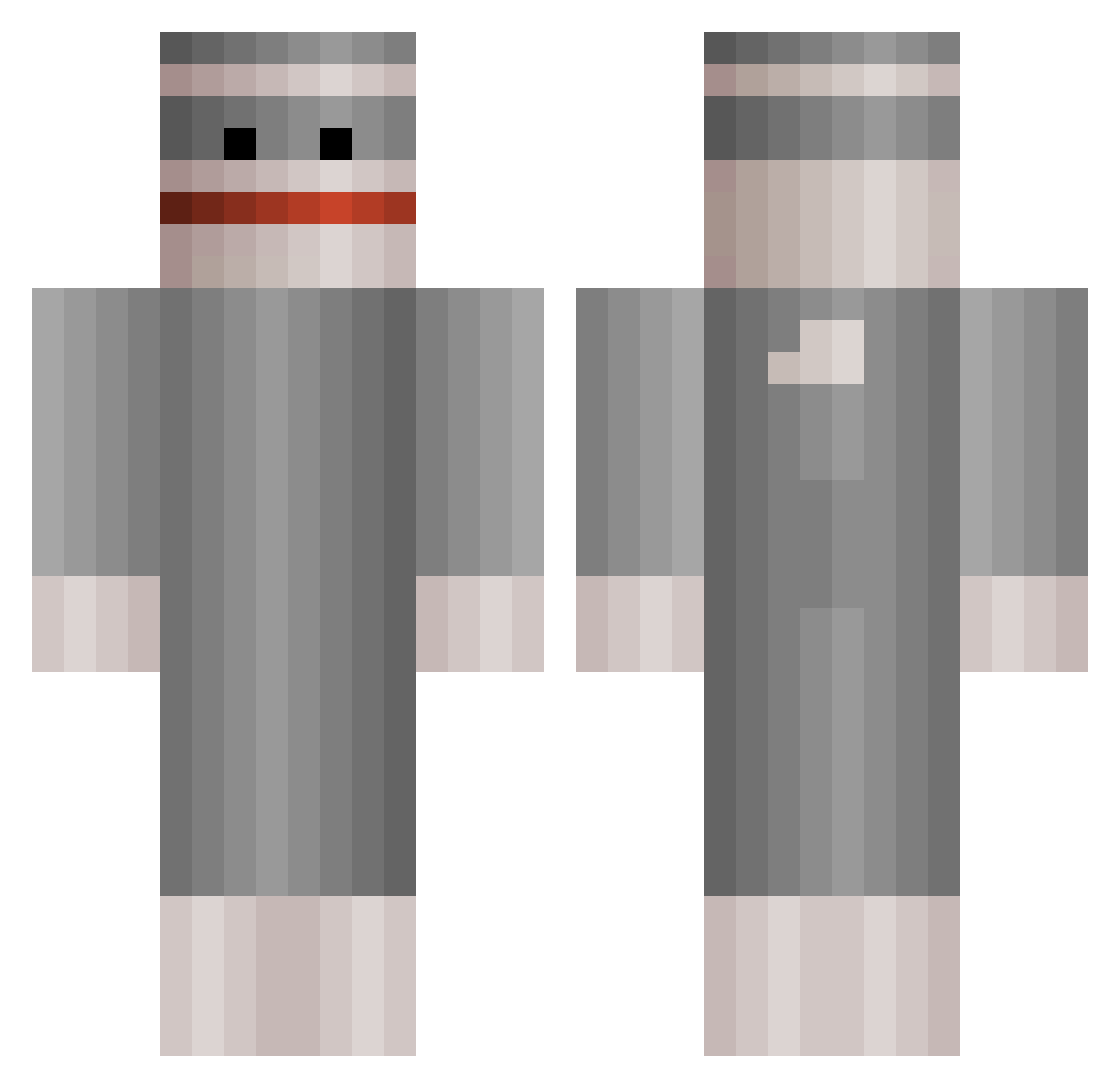 _bayden Minecraft skin, front and back view