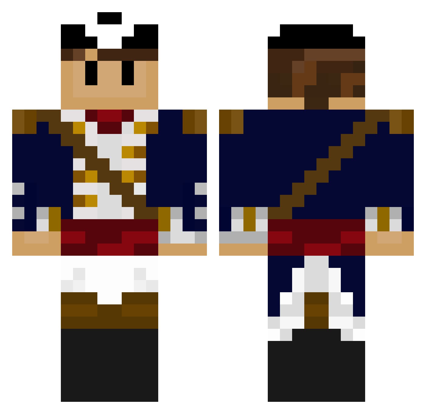 PokRose11 Minecraft skin, front and back view