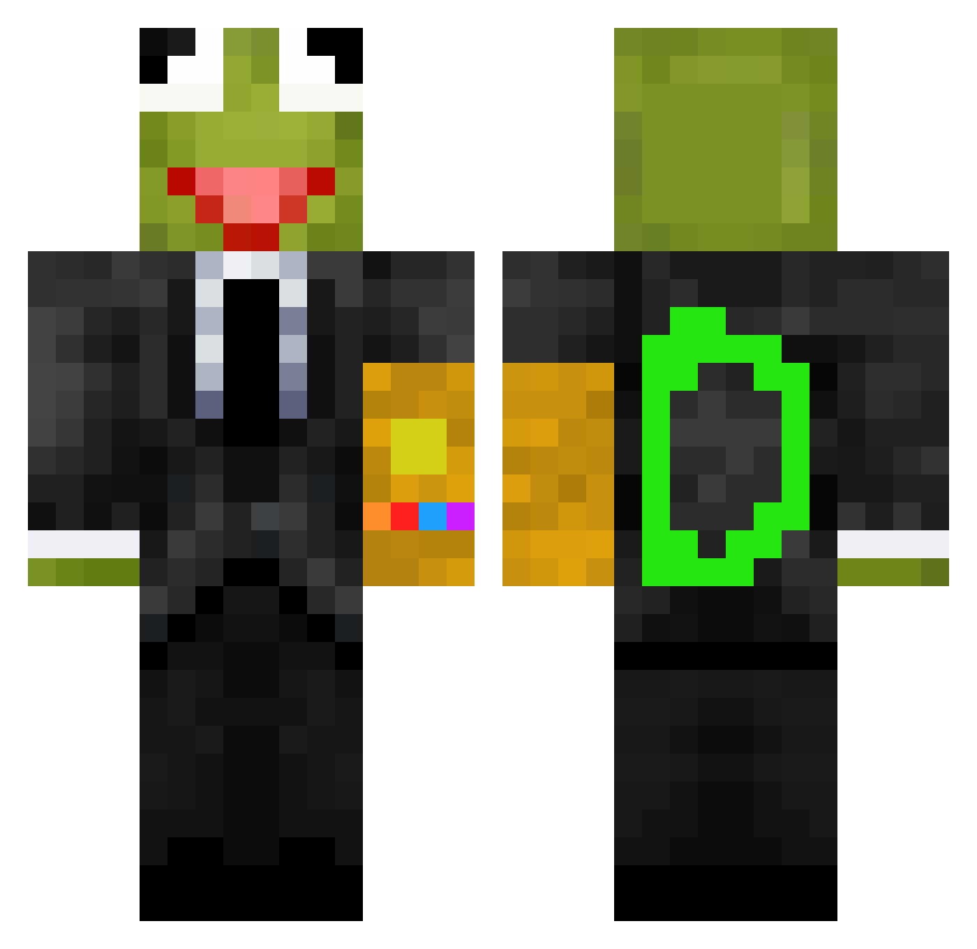 fatcity71 Minecraft skin, front and back view