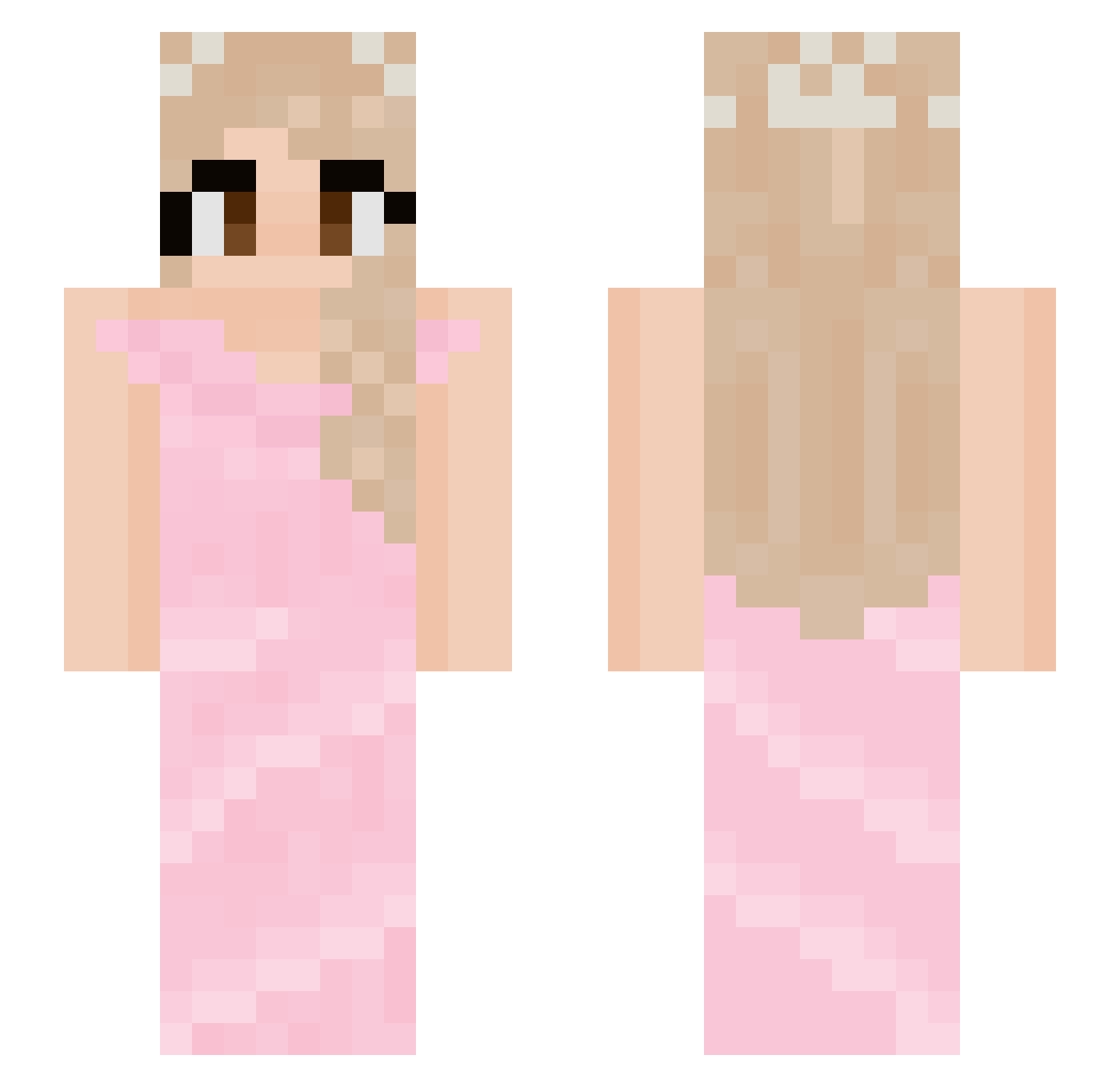 Blossom4ever Minecraft skin, front and back view