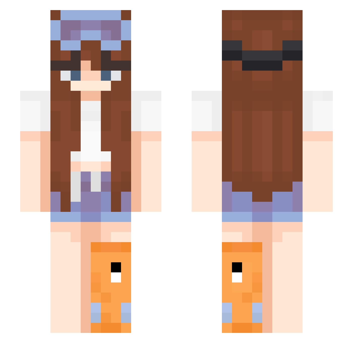 indiaa Minecraft skin, front and back view