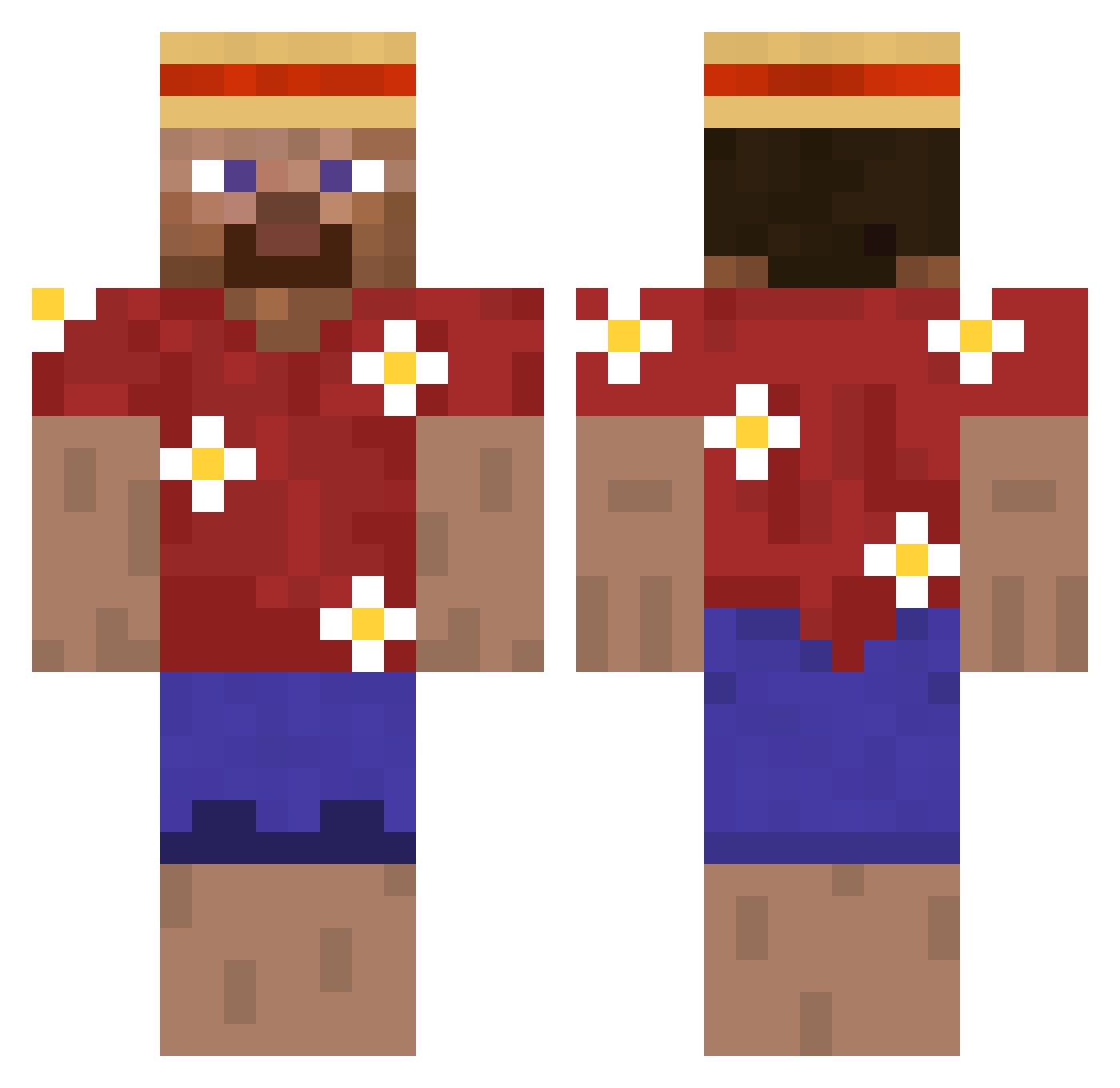 _Letnik_ Minecraft skin, front and back view