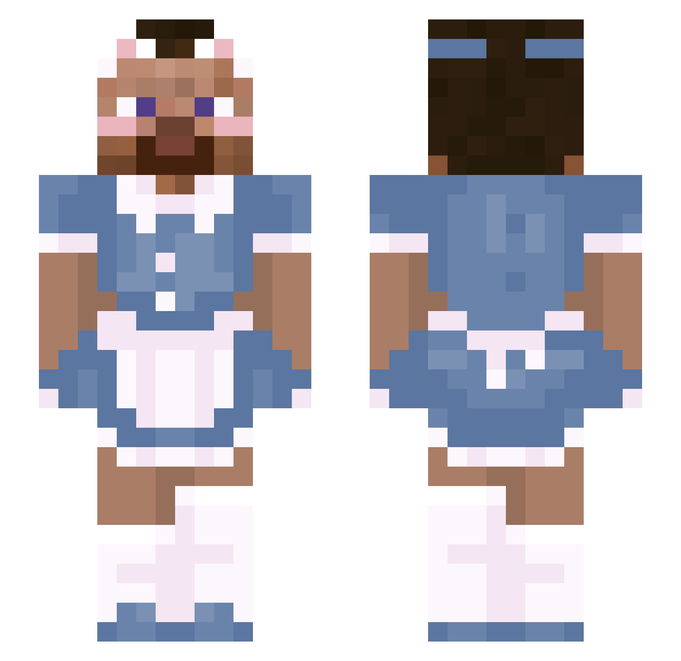 minminnim Minecraft skin, front and back view
