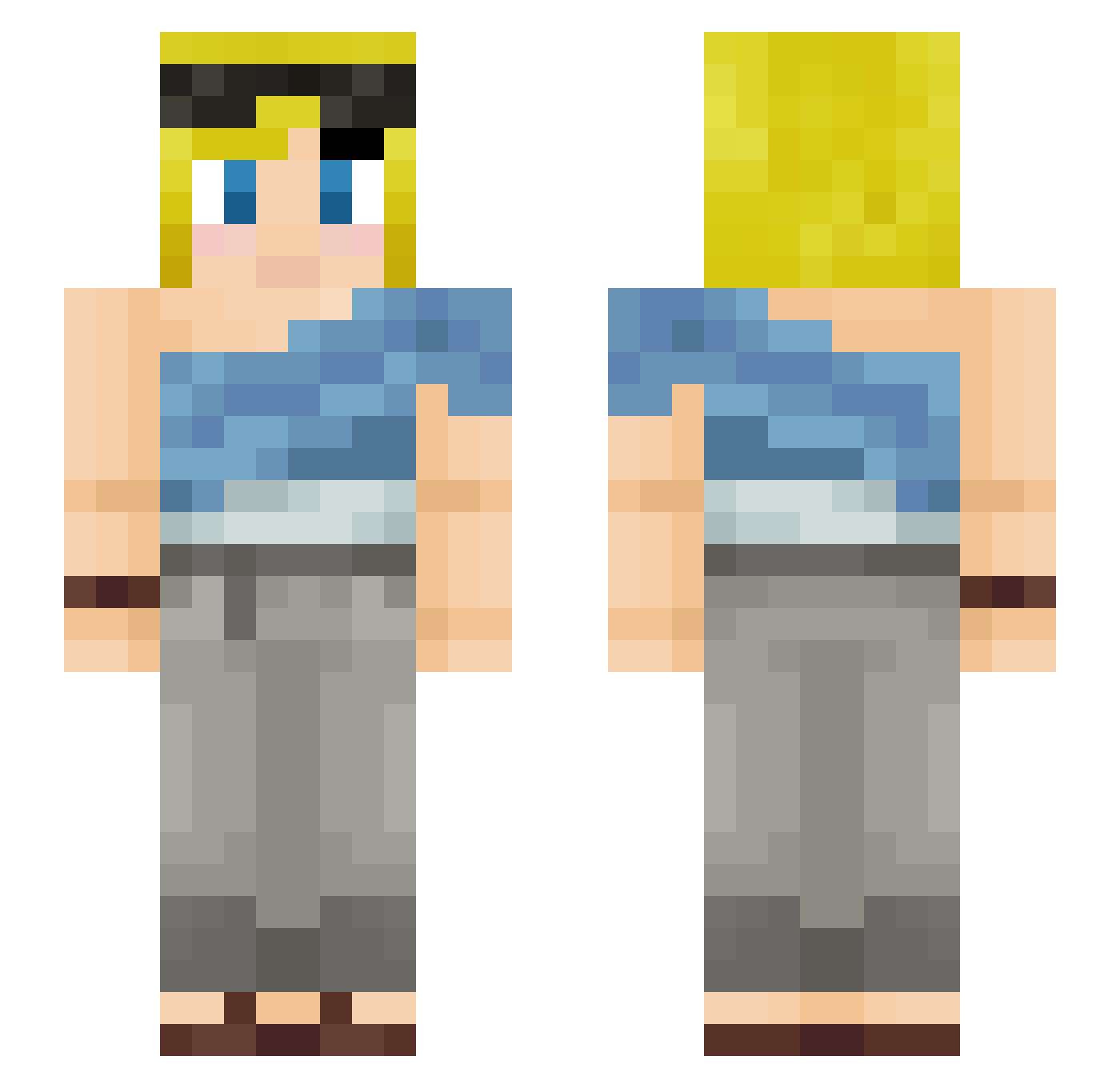 thEmintii Minecraft skin, front and back view